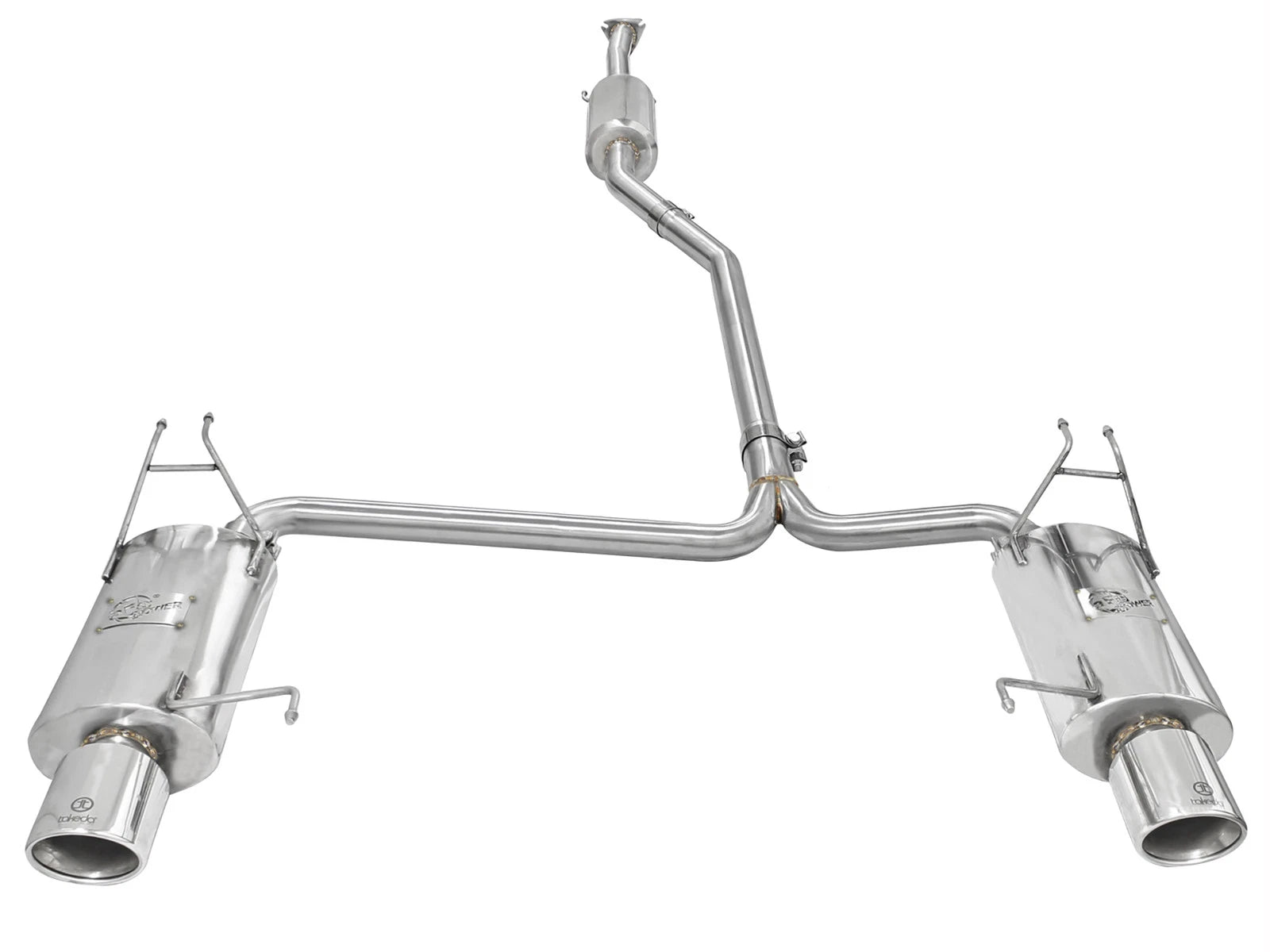 aFe Takeda Exhaust 2.25in to 2in Dia 304SS Cat-Back w/Polished Tips 08-12 Honda Accord Coupe V6 3.5L