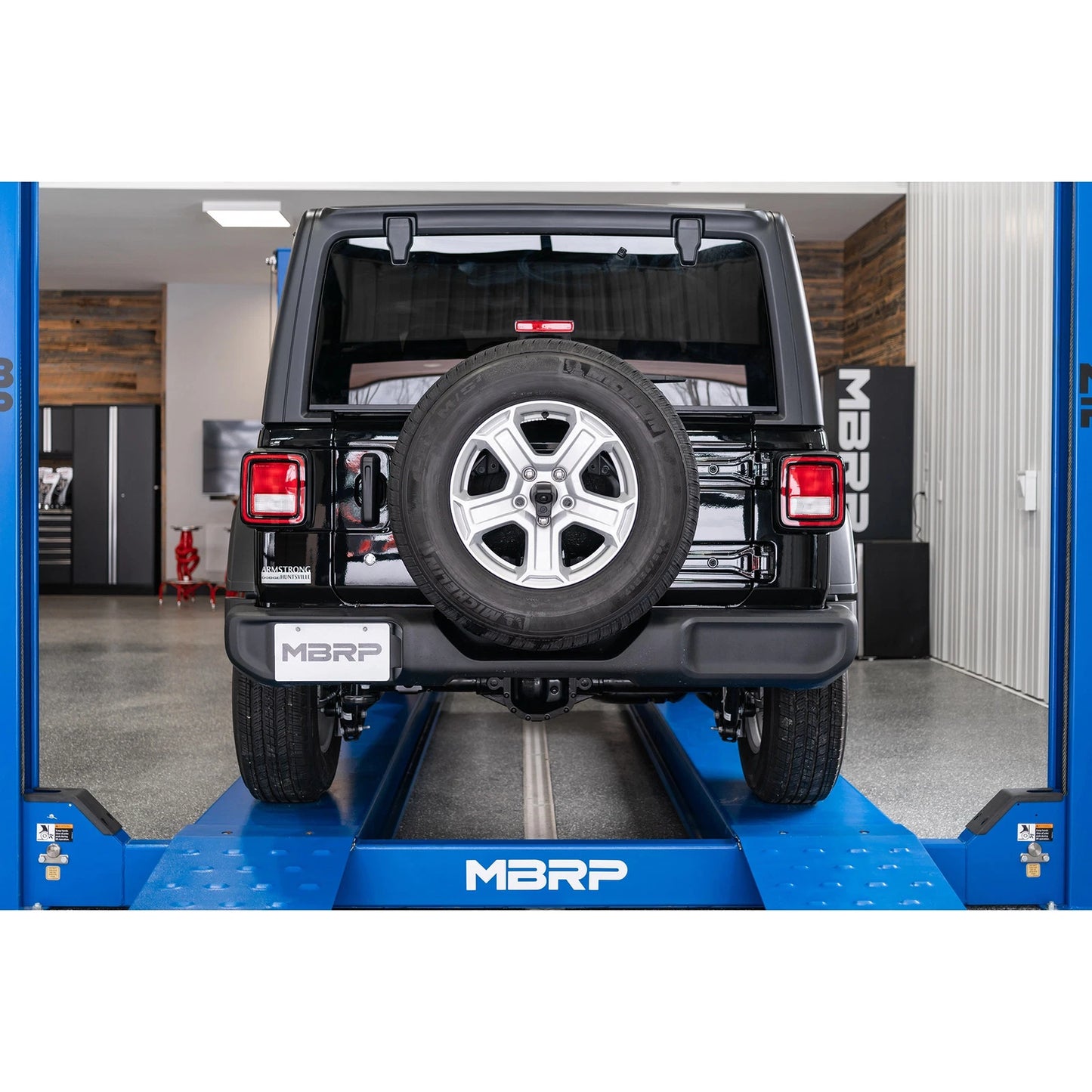MBRP 18-20 Jeep Wrangler JL 2.5in Single Rear Exit Cat Back Exhaust - Aluminum