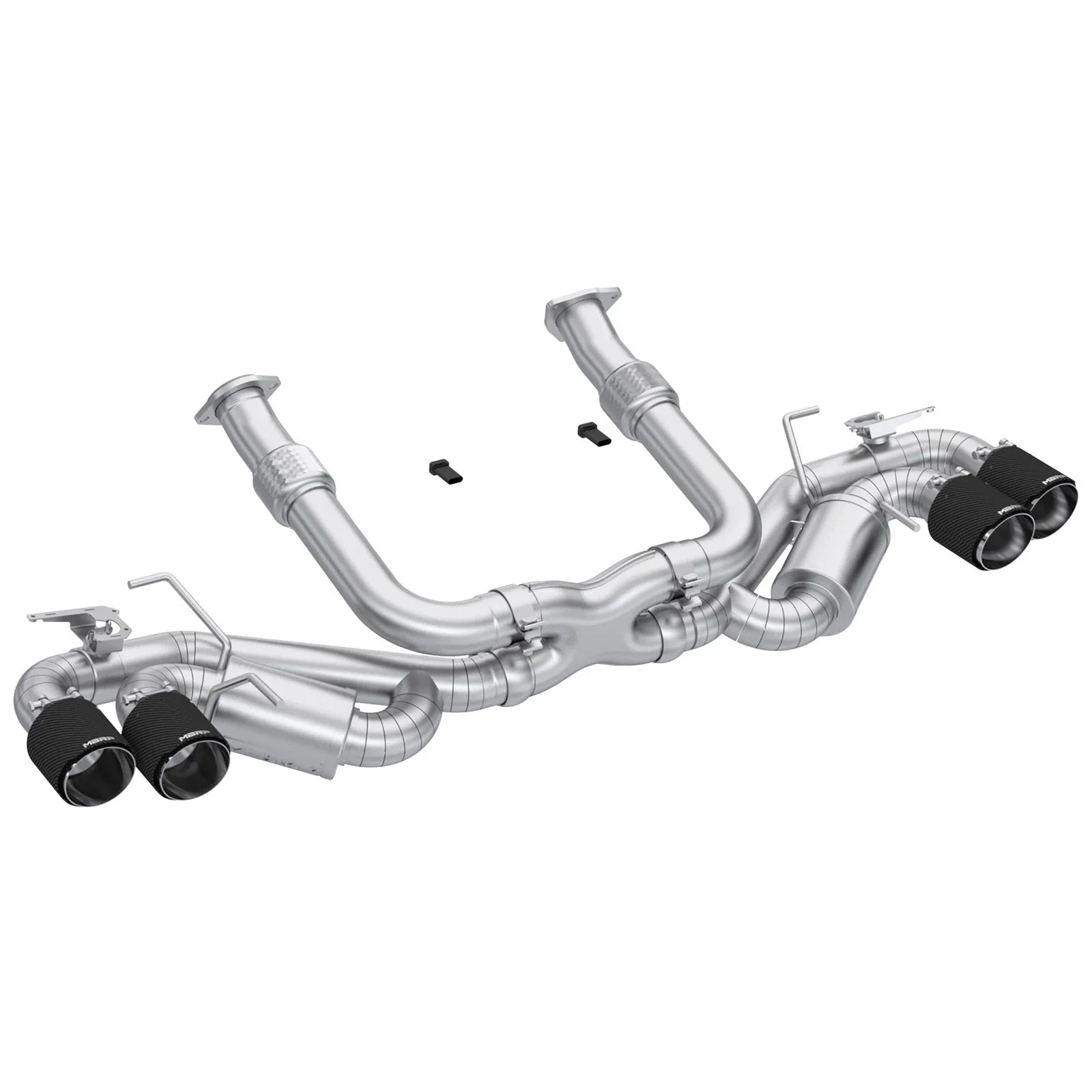 MBRP 20-24 Chevrolet Corvette C8 3in Active Cat Back Quad Split Rear Exit Exhaust w/ AFM Sims