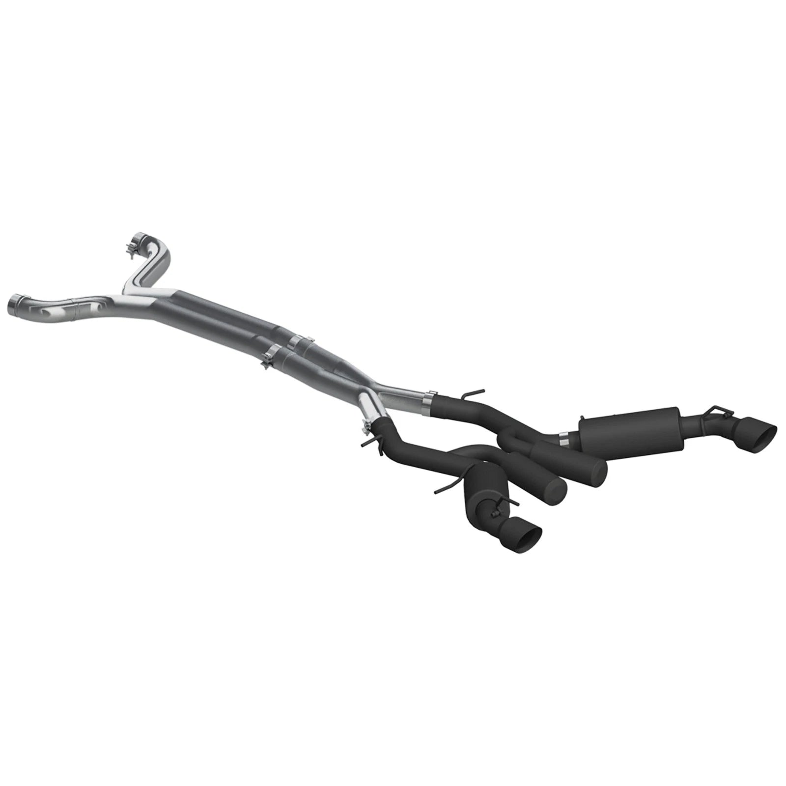 MBRP 16-19 Chevrolet Camaro SS 6 Speed 3in Dual Cat Back w/ 4.5in OD Tips - Black (Non NPP Models)