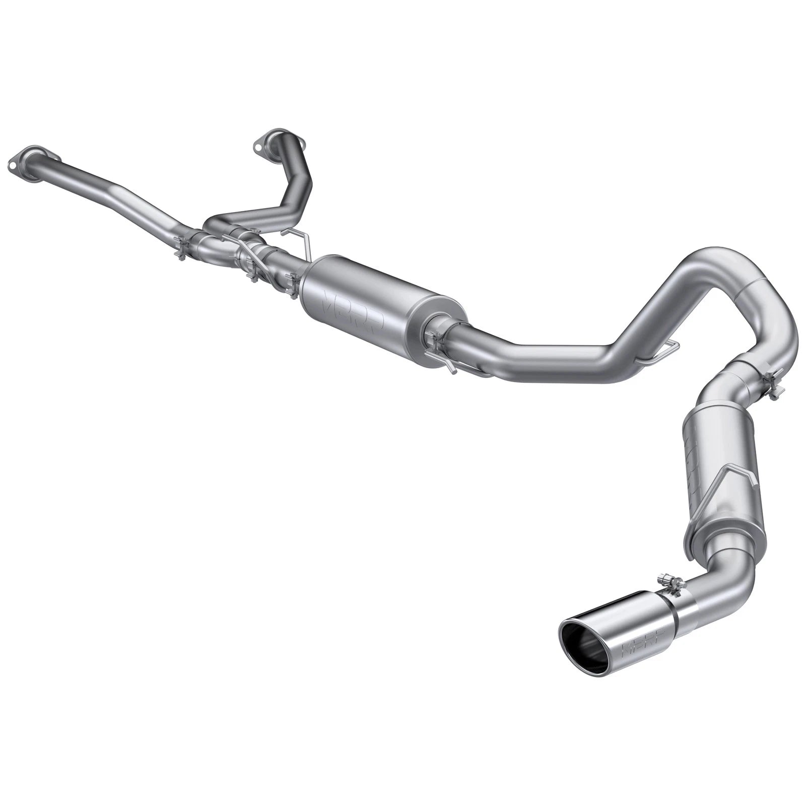 MBRP 2022 Toyota Tundra 3.5L Dual Cat-back 4in Single Side Exit Rolled Tip - Aluminized Steel