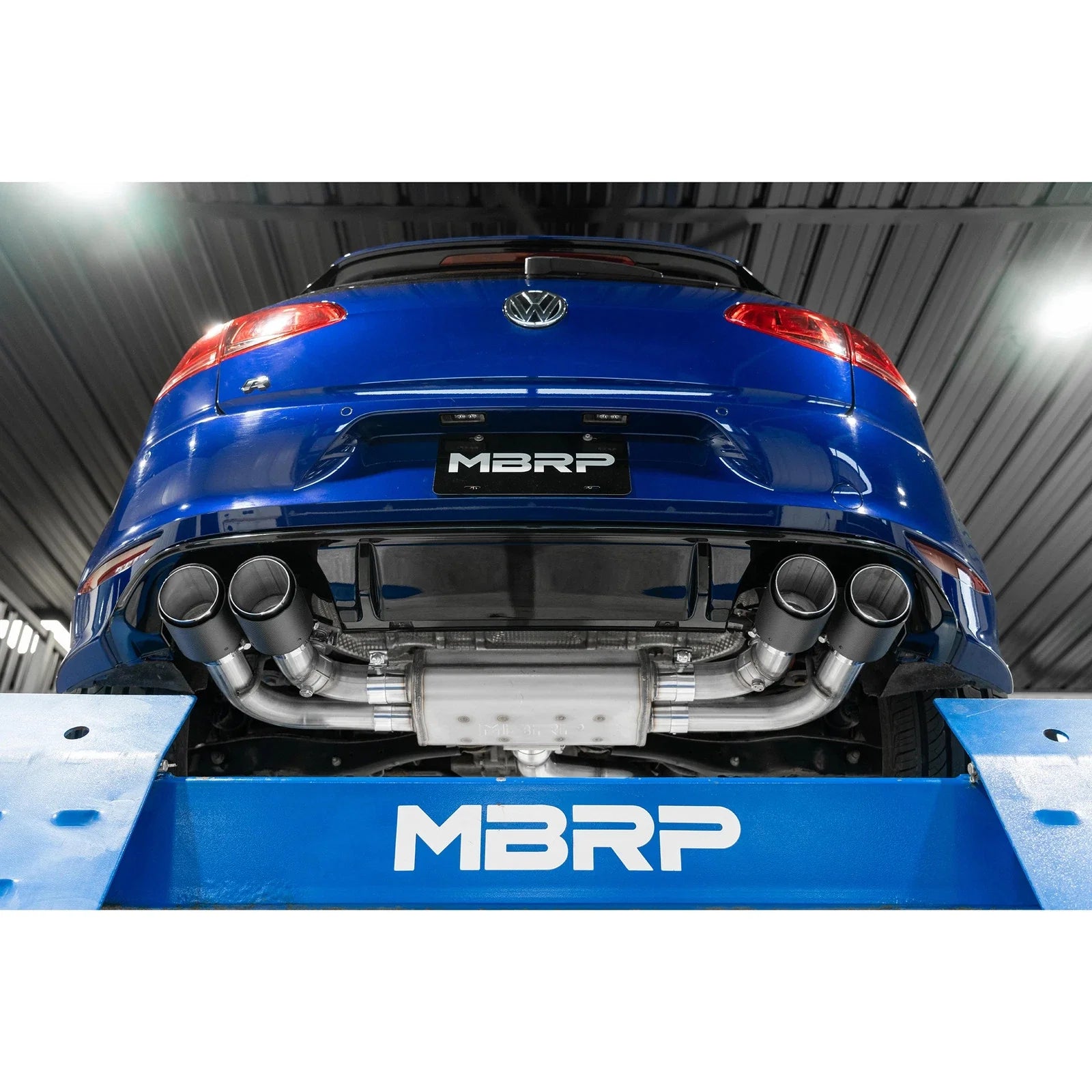 MBRP 15-19 VW Golf R 3 in Cat Back w/ 4 in OD Quad Carbon Fiber Tips - T304