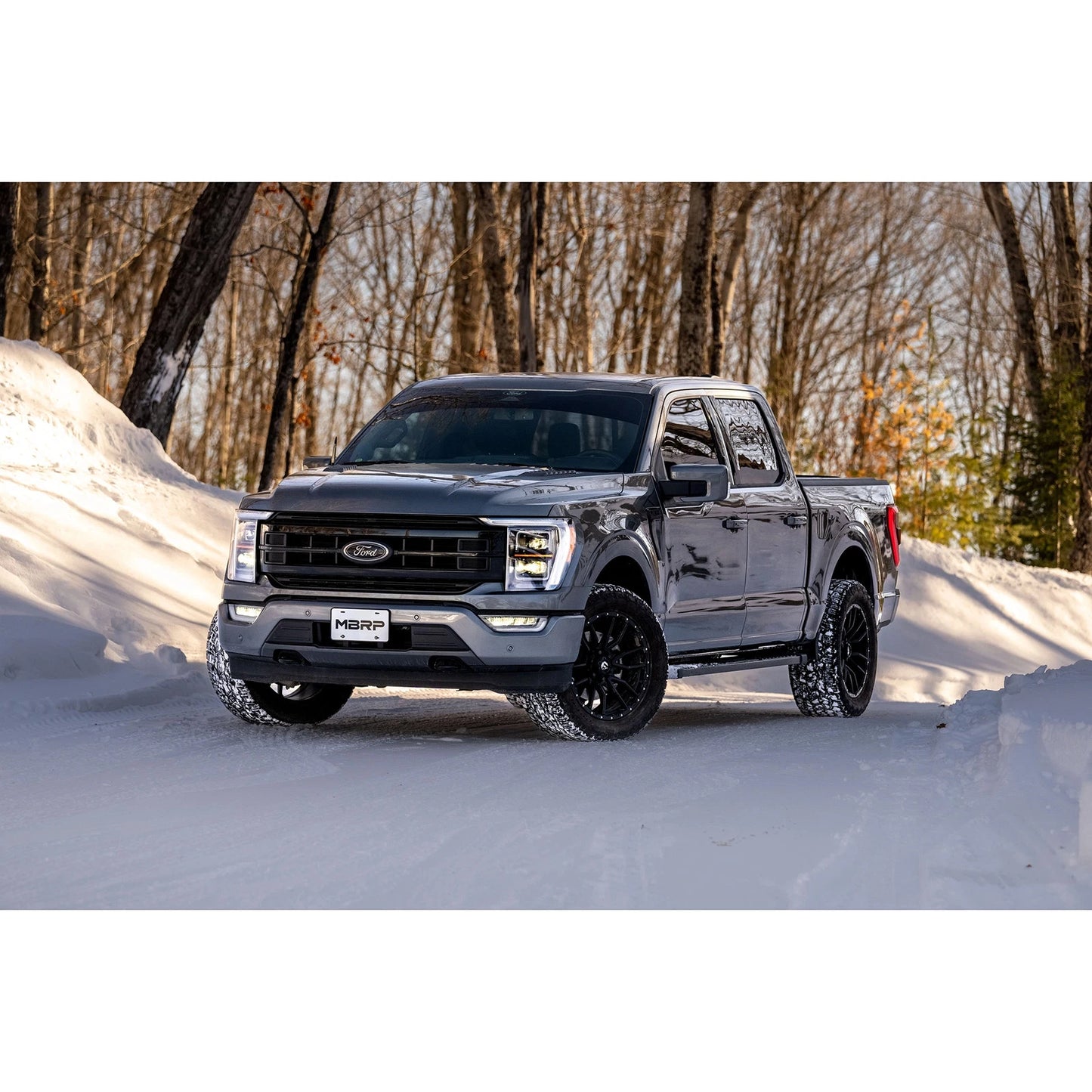 MBRP 22-23 Ford F150 T304 5in OD Carbon Fiber Tip Dual Rear Exit 3in Cat Back Exhaust