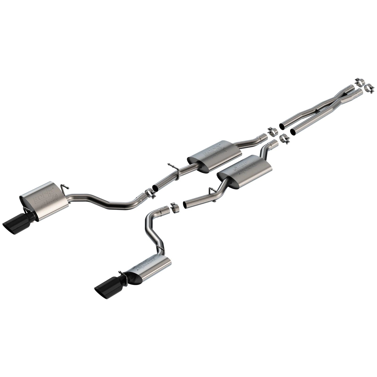 Borla 19-23 Dodge Charger GT 3.6L V6 RWD ATAK Catback Exhaust - Black Chrome Tips