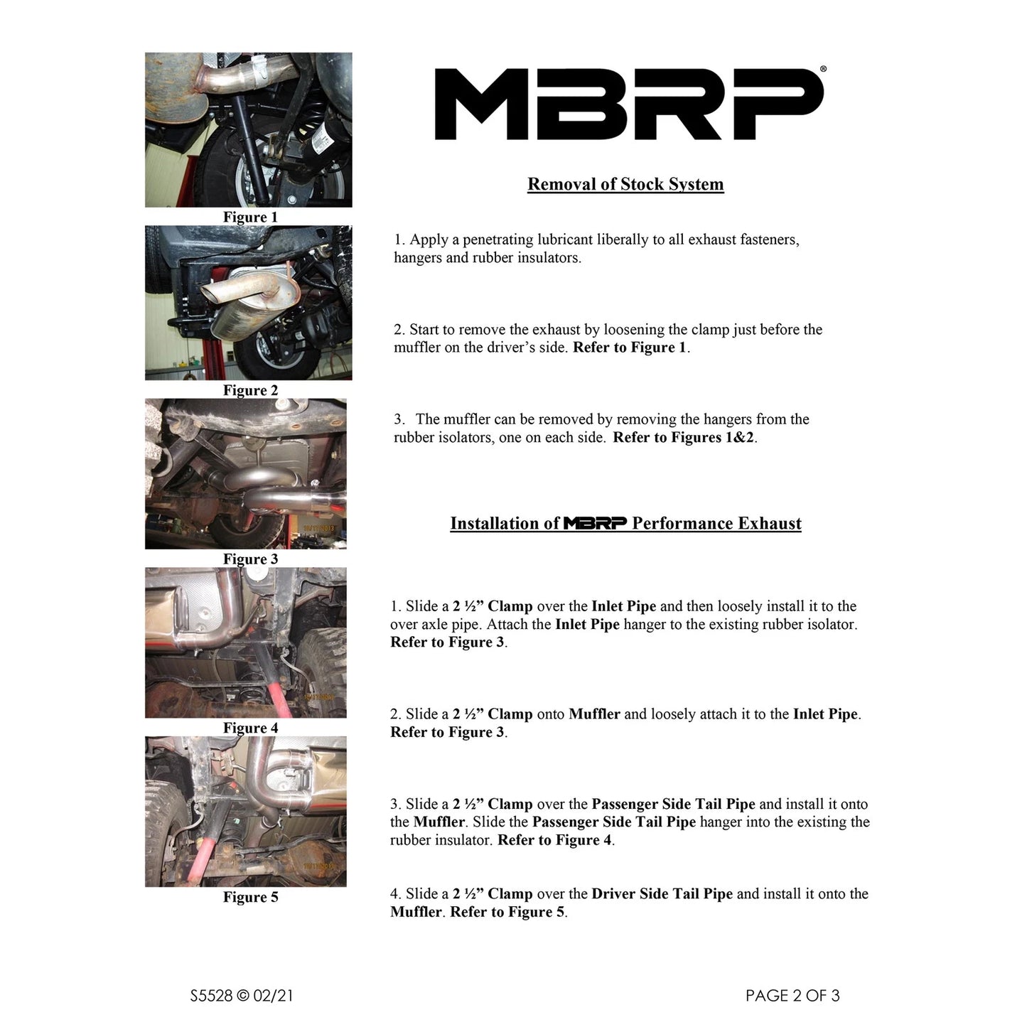 MBRP 07-14 Jeep Wrangler/Rubicon 3.6L/3.8L V6 Axle-Back Dual Rear Exit Aluminum Performance Exhaust