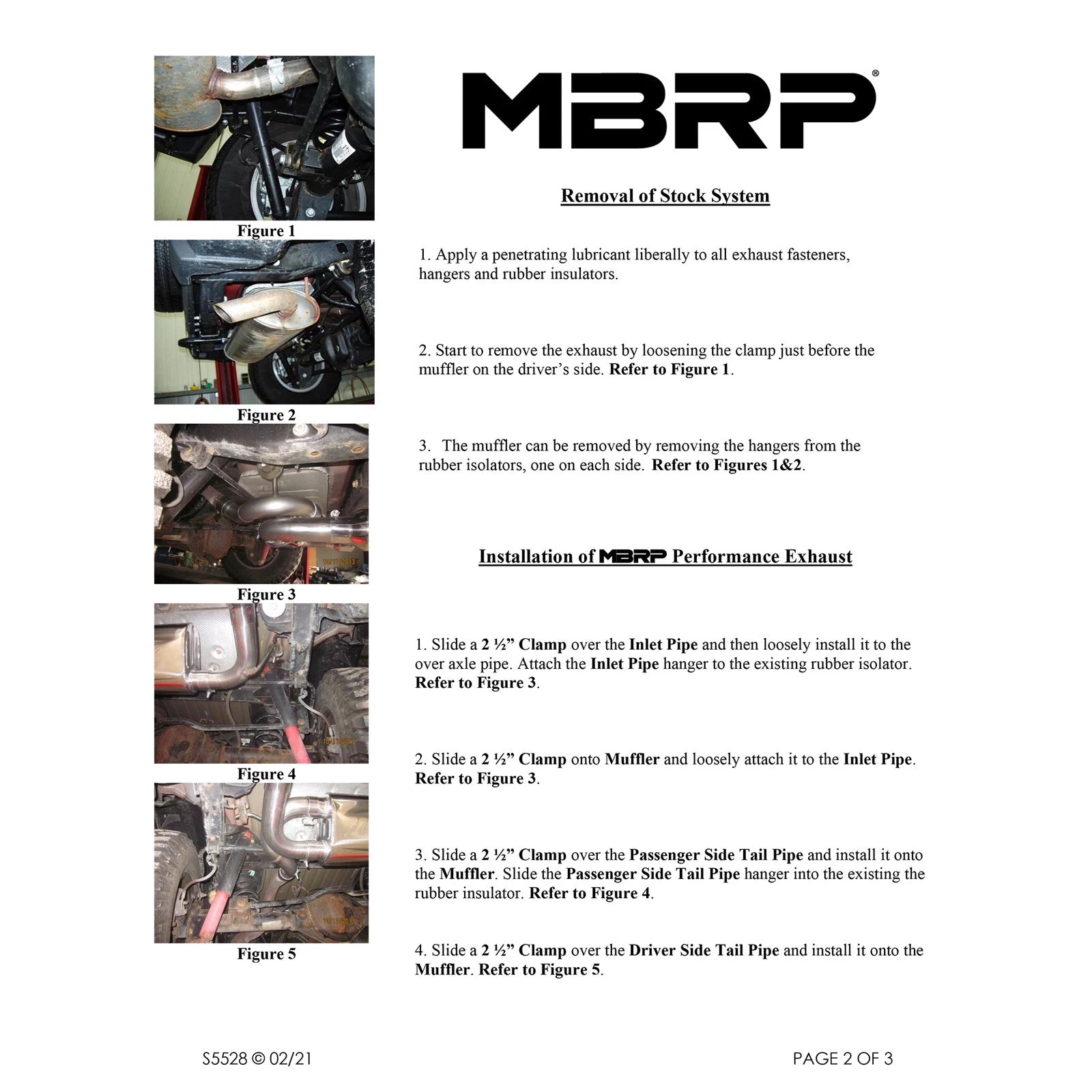 MBRP 07-14 Jeep Wrangler/Rubicon 3.6L/3.8L V6 Axle-Back Dual Rear Exit Aluminum Performance Exhaust