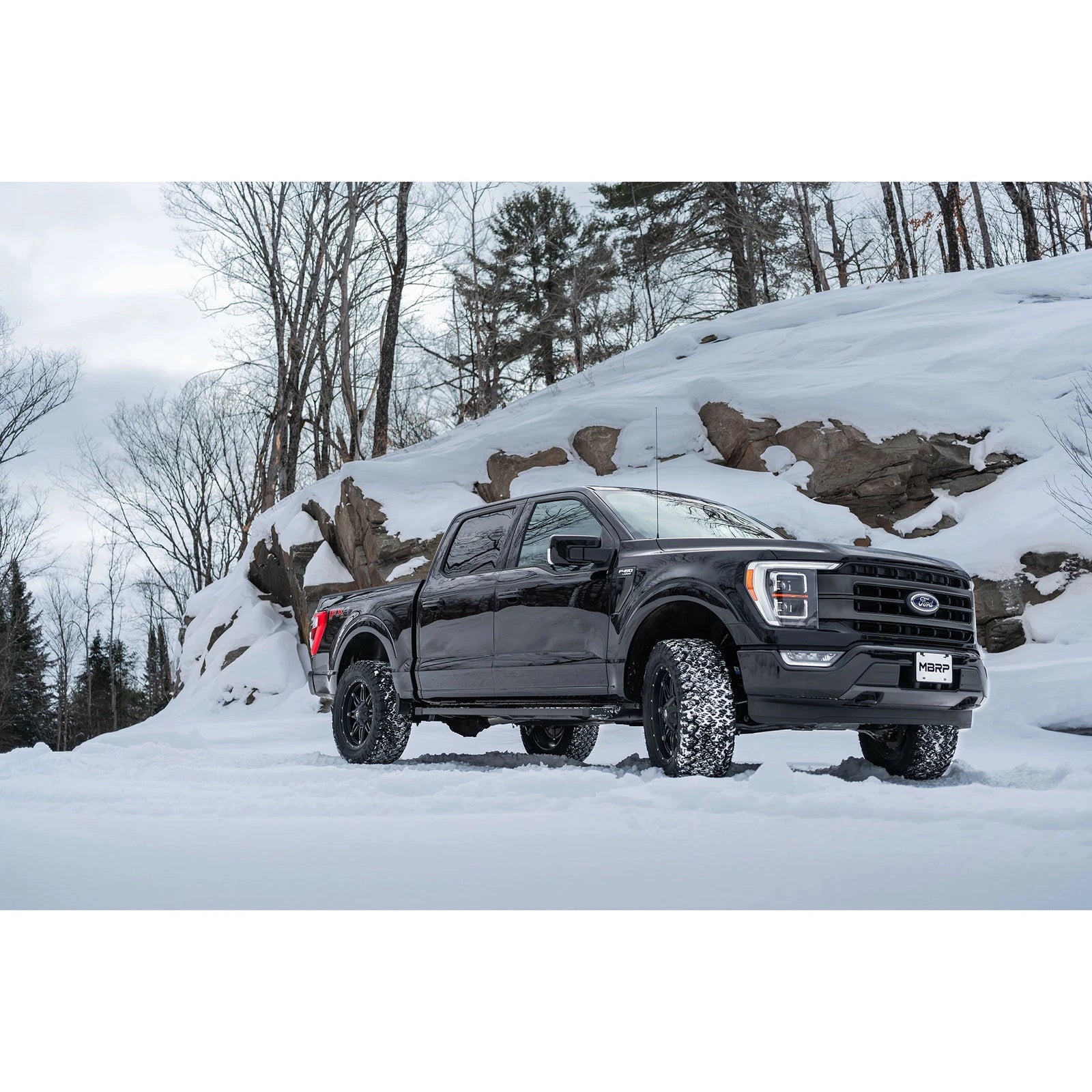 MBRP 2021+ Ford F150 2.7L/3.5L/5.0L 4in Aluminized Steel Cat-Back - RACE VERSION