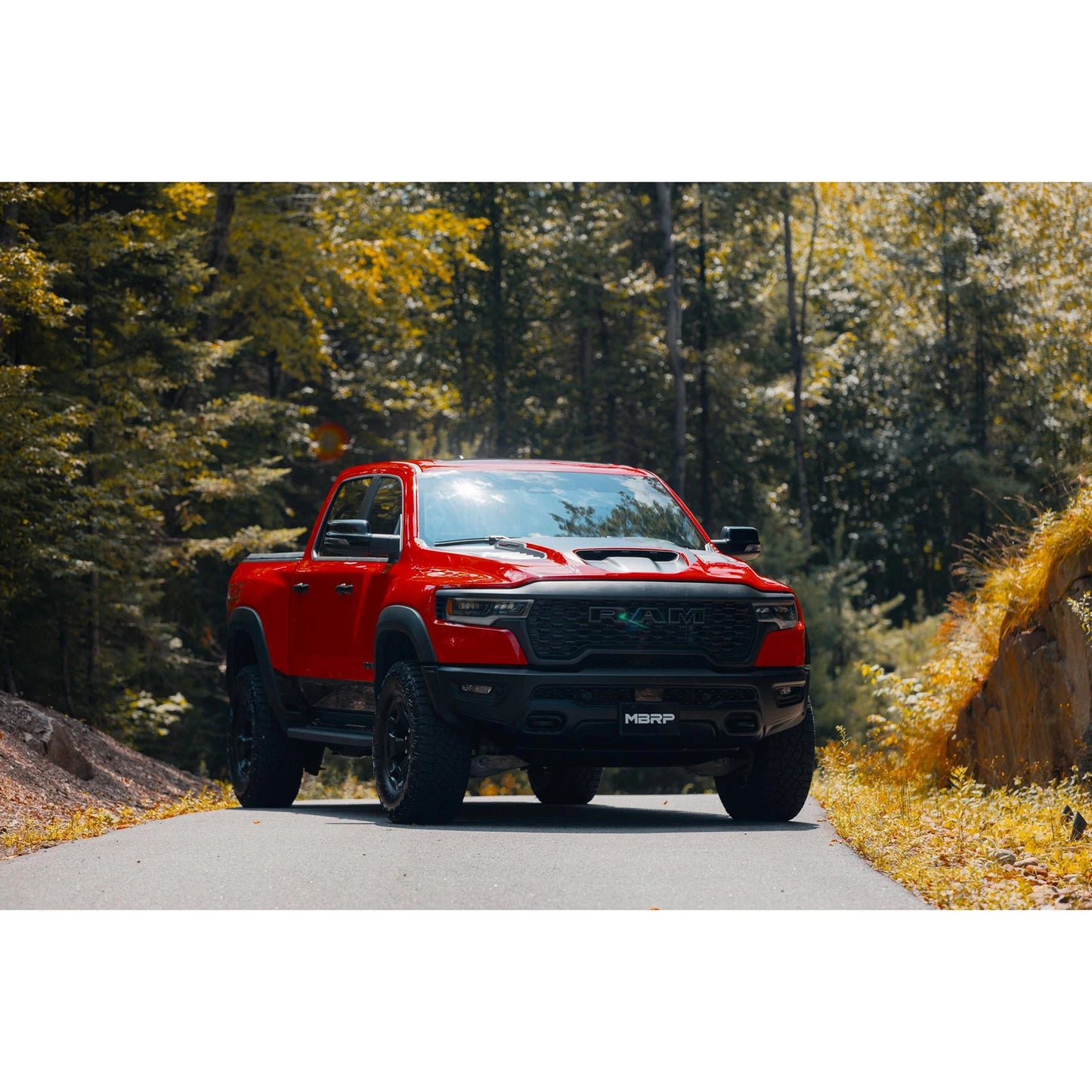 MBRP 2025 RAM RHO 3in Dual Split Rear Cat Back w/ Carbon Fiber Tips - T304