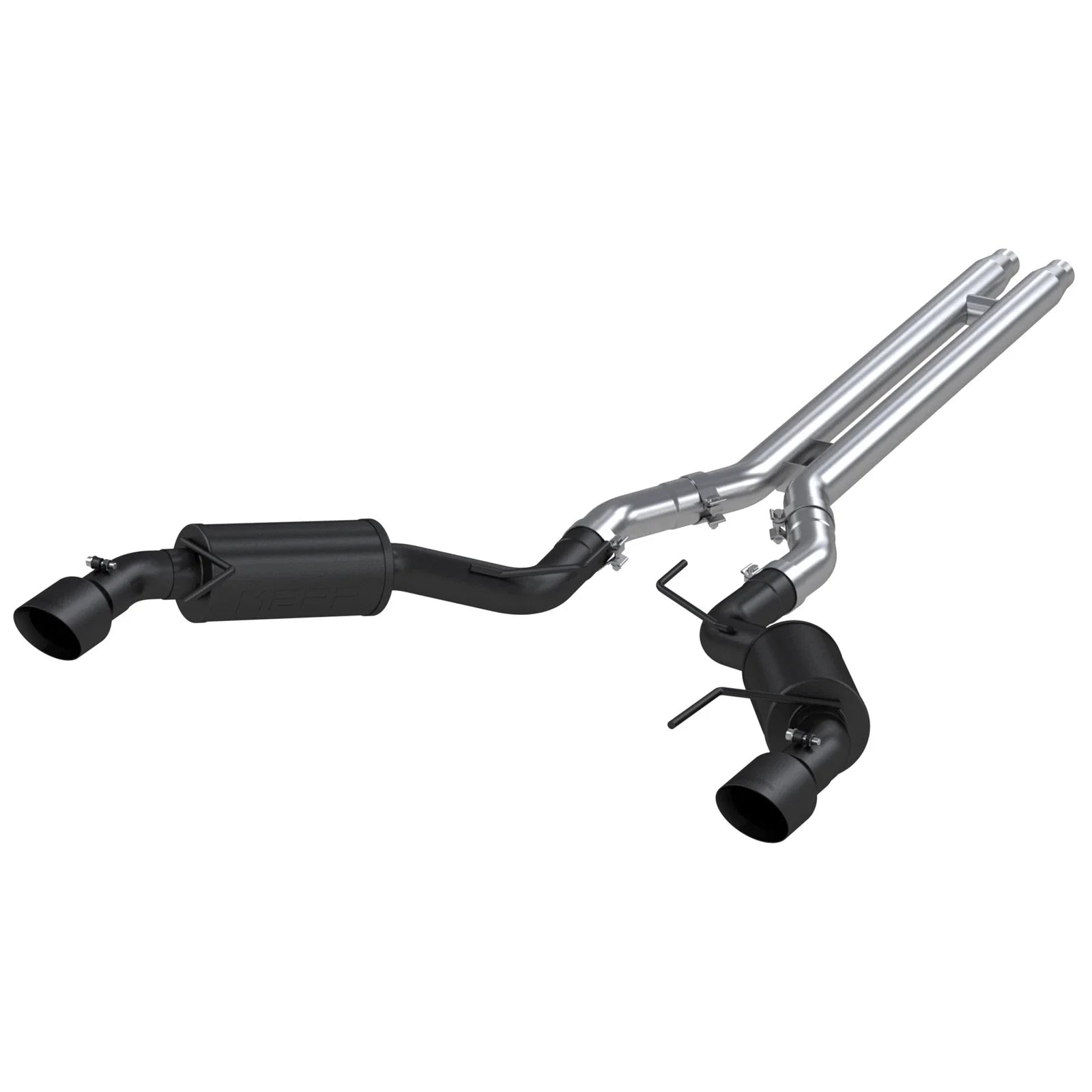 MBRP 15 Ford Mustang GT 5.0 3in Cat Back Dual Split Rear Street Version 4.5in Tips - Black Coated