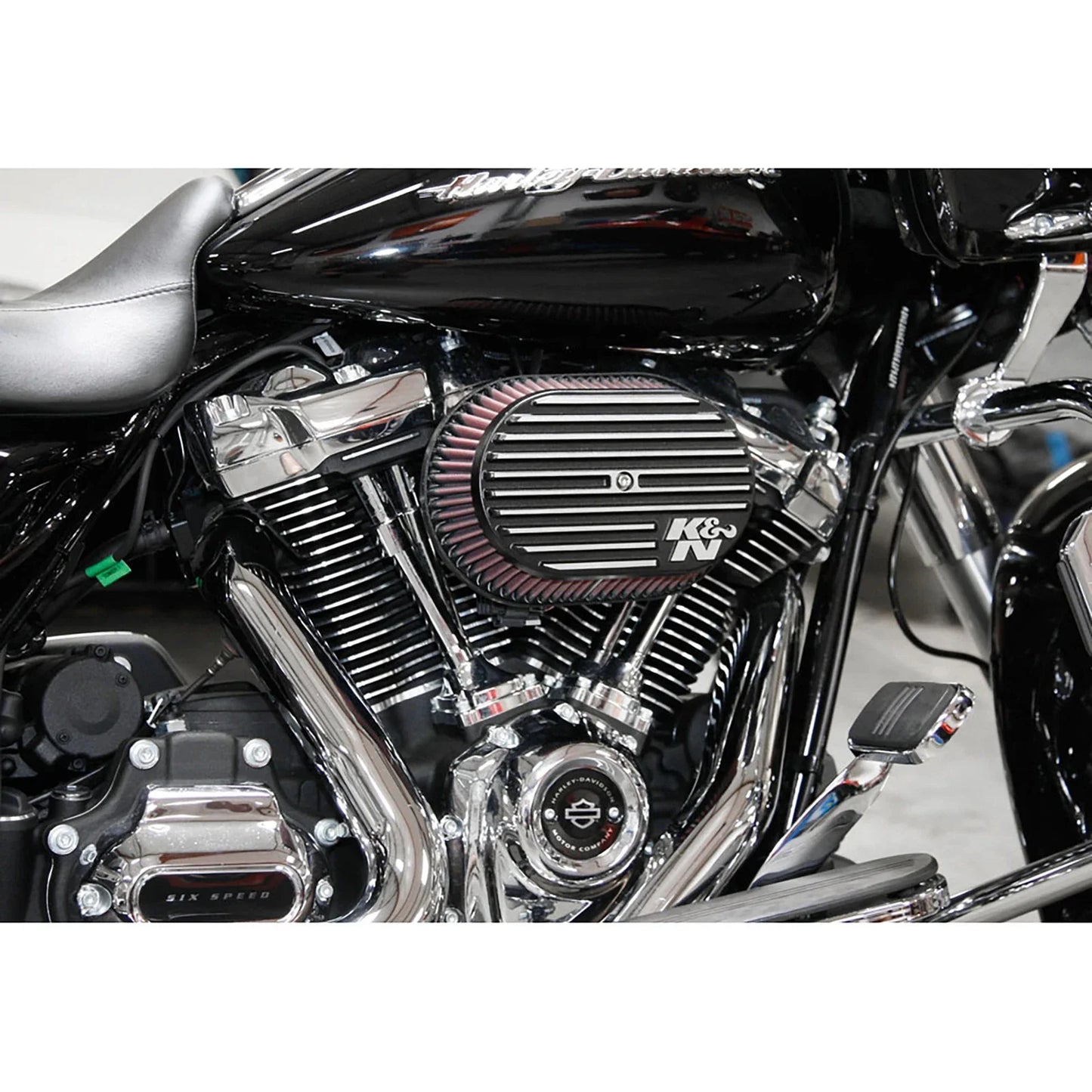K&N Street Metal Intake System for 02-06 Harley-Davidson Road King F/I 88cl Side Draft Dyna/Softail