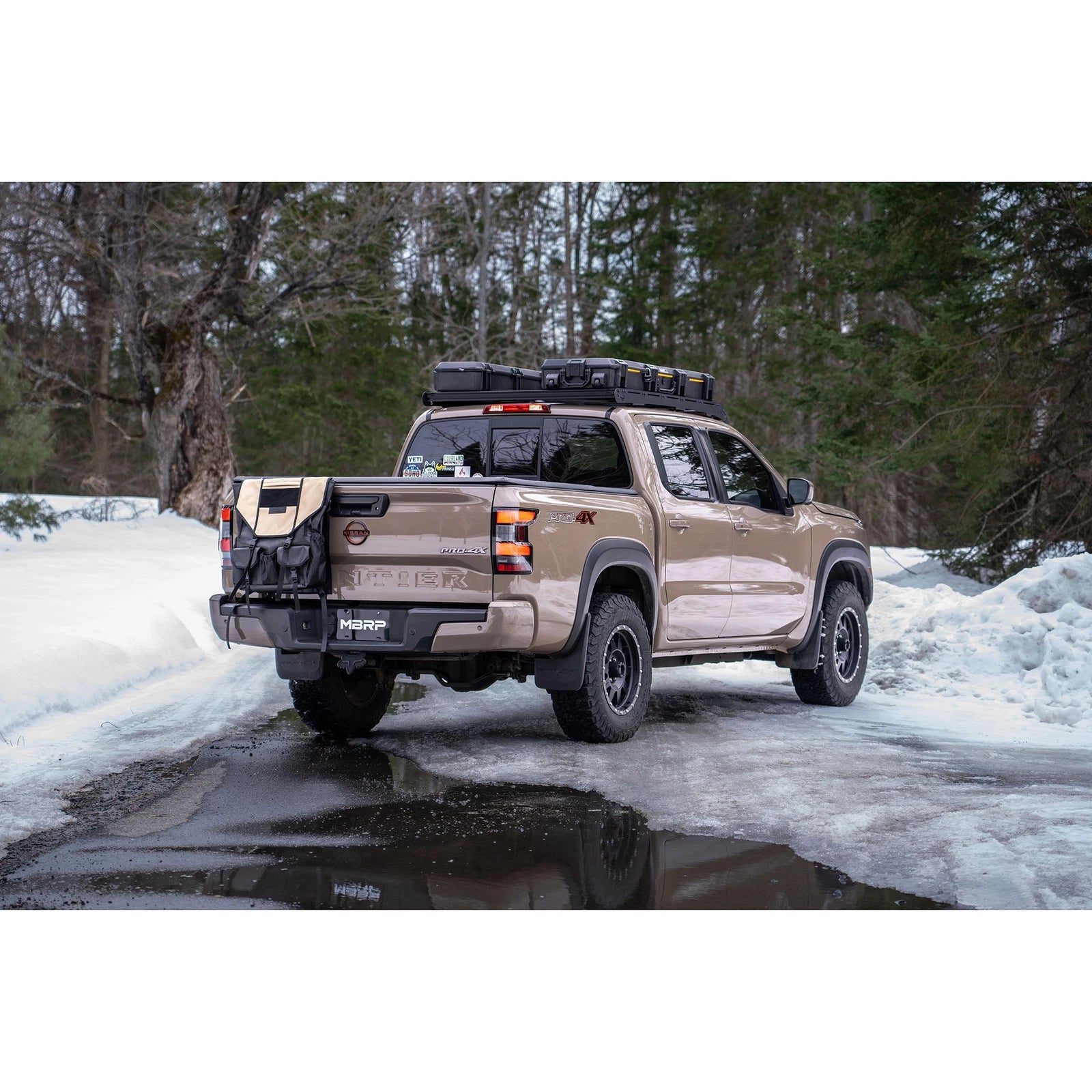 MBRP 22-23 Nissan Frontier 3.8L 3in Tip 3in Cat Back Turndown Exit Street Profile - T304
