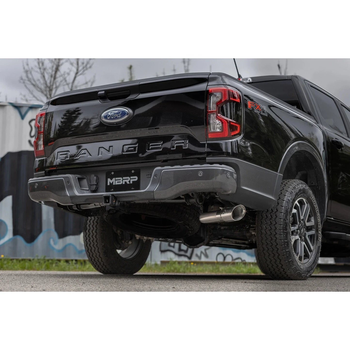 MBRP 2024 Ford Ranger T304 SS Single Side Outlet 3in Cat Back Exhaust