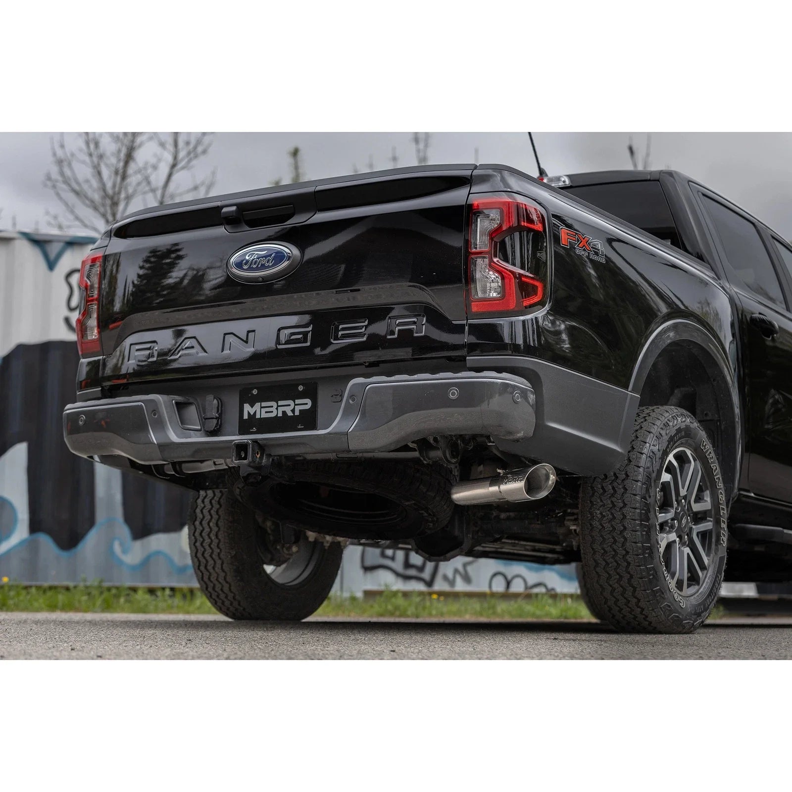 MBRP 2024 Ford Ranger T304 SS Single Side Outlet 3in Cat Back Exhaust