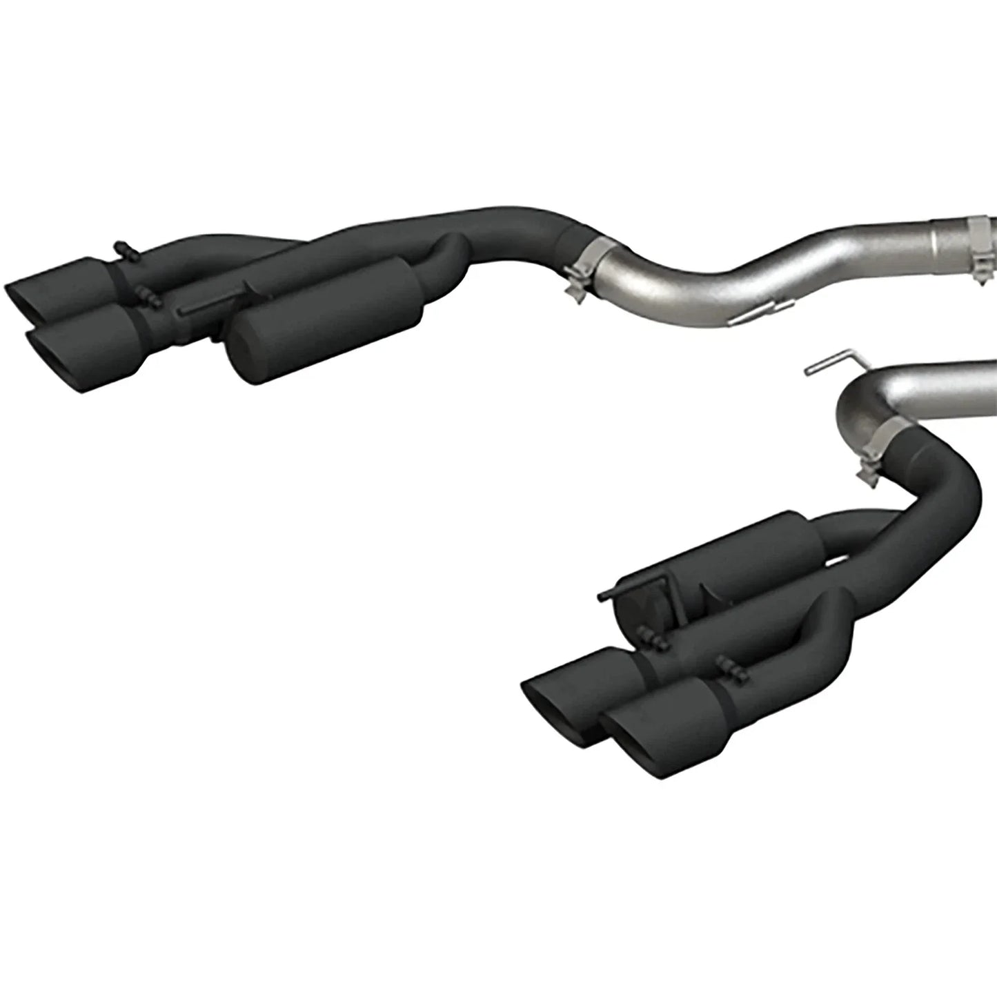 MBRP 18-19 Ford Mustang GT 5.0 3in Cat Back Quad Tip Race Version - Black
