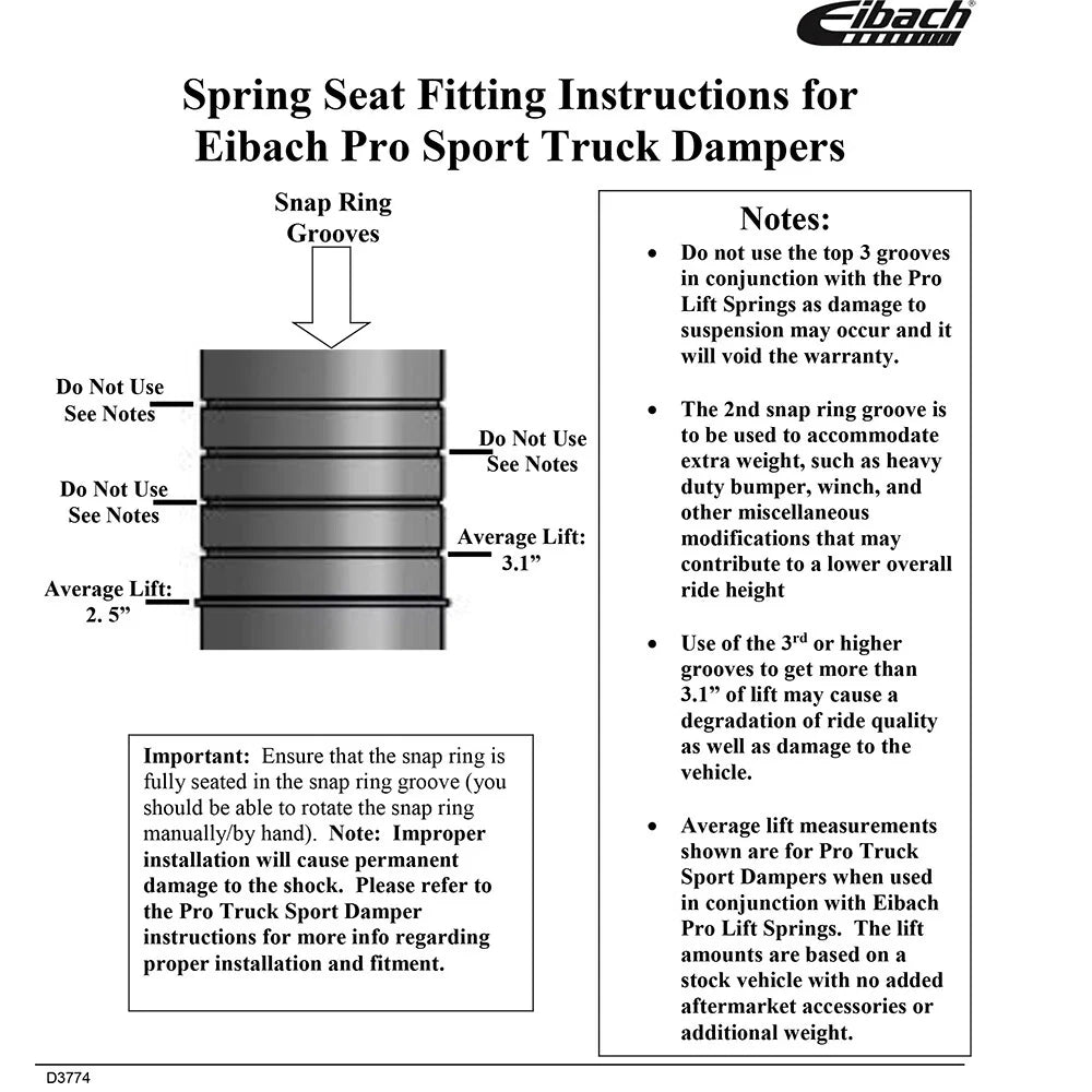 Eibach Pro-Truck Lift Kit 16-20 Toyota Tundra Springs (Front Springs Only)