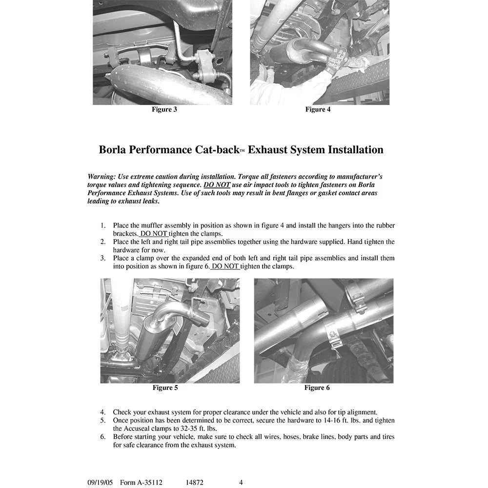 Borla 99-04 Ford F-150 Lightning Std Cab Pick Up 2dr SS Catback Exhaust