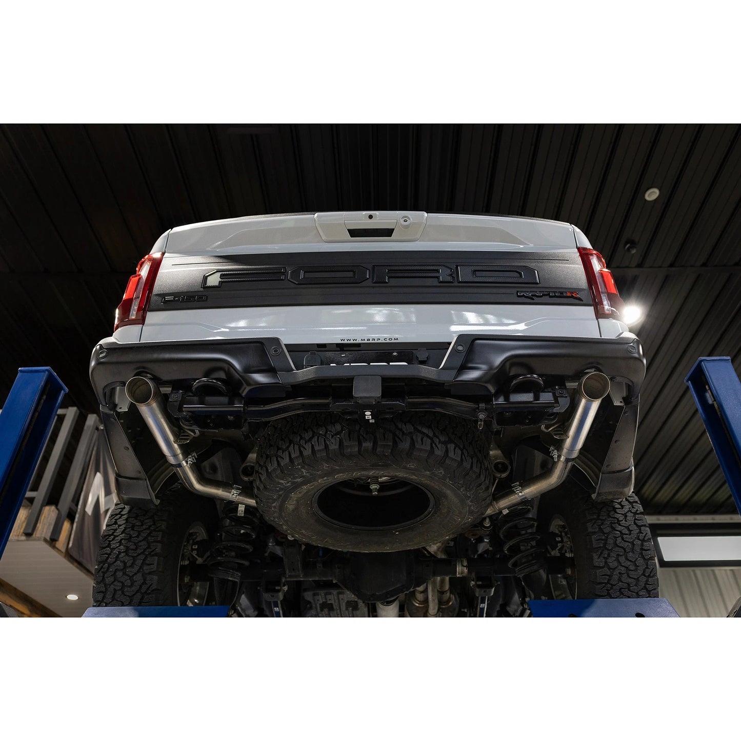 MBRP 2022+ Ford F-150 Raptor 3.5L / Raptor R 5.2L T304 3in Dual Rear Exit Turndown Axle Back Exhaust