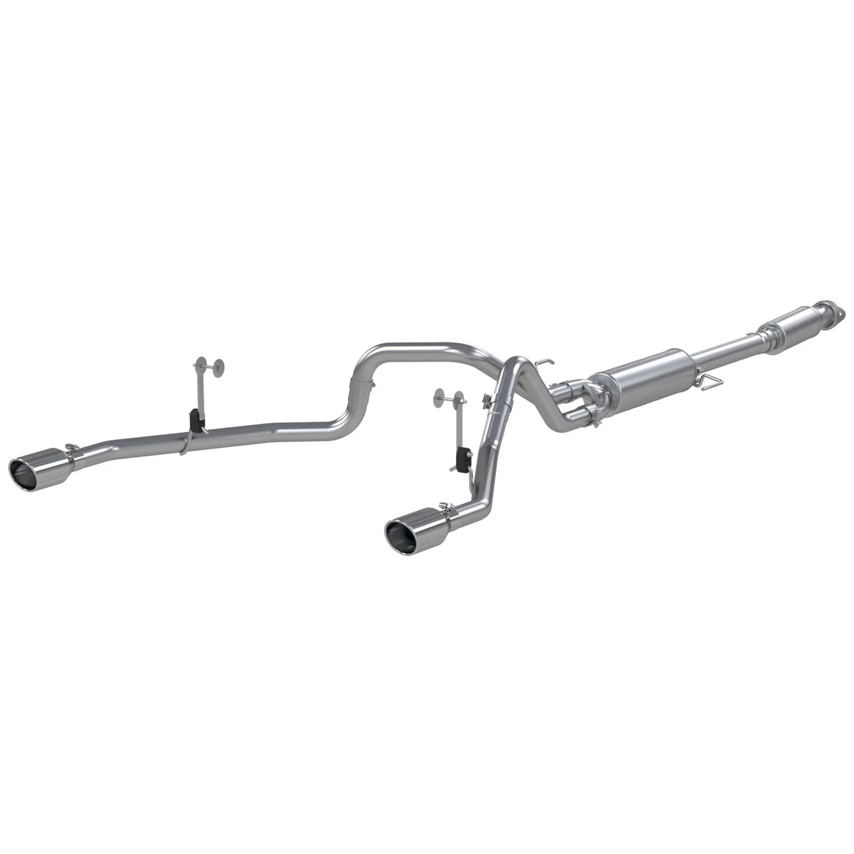 MBRP 2021+ F-150 2.7L/ 3.5L Ecoboost, 5.0L 3in Cat Back 2.5in Dual Split Rear - Aluminized Steel