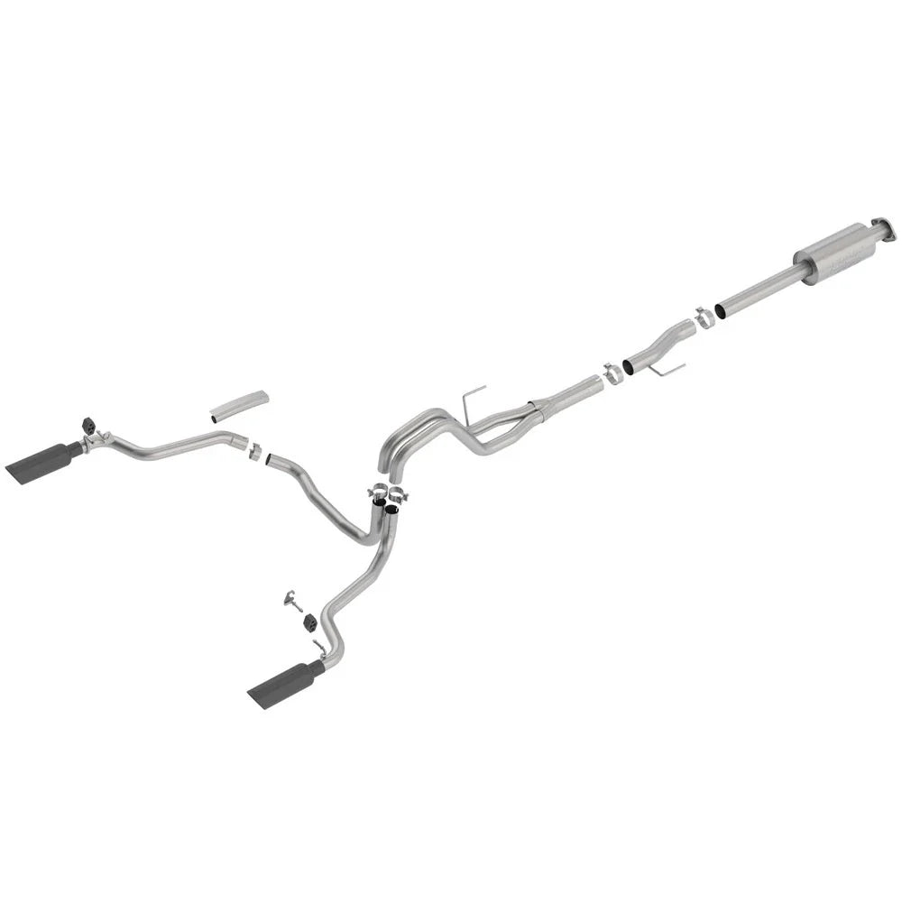 Borla 15-16 Ford F150 3.5L EcoBoost Ext. Cab Black Chrome CB Exhaust ATAK Single Split Rear Exit
