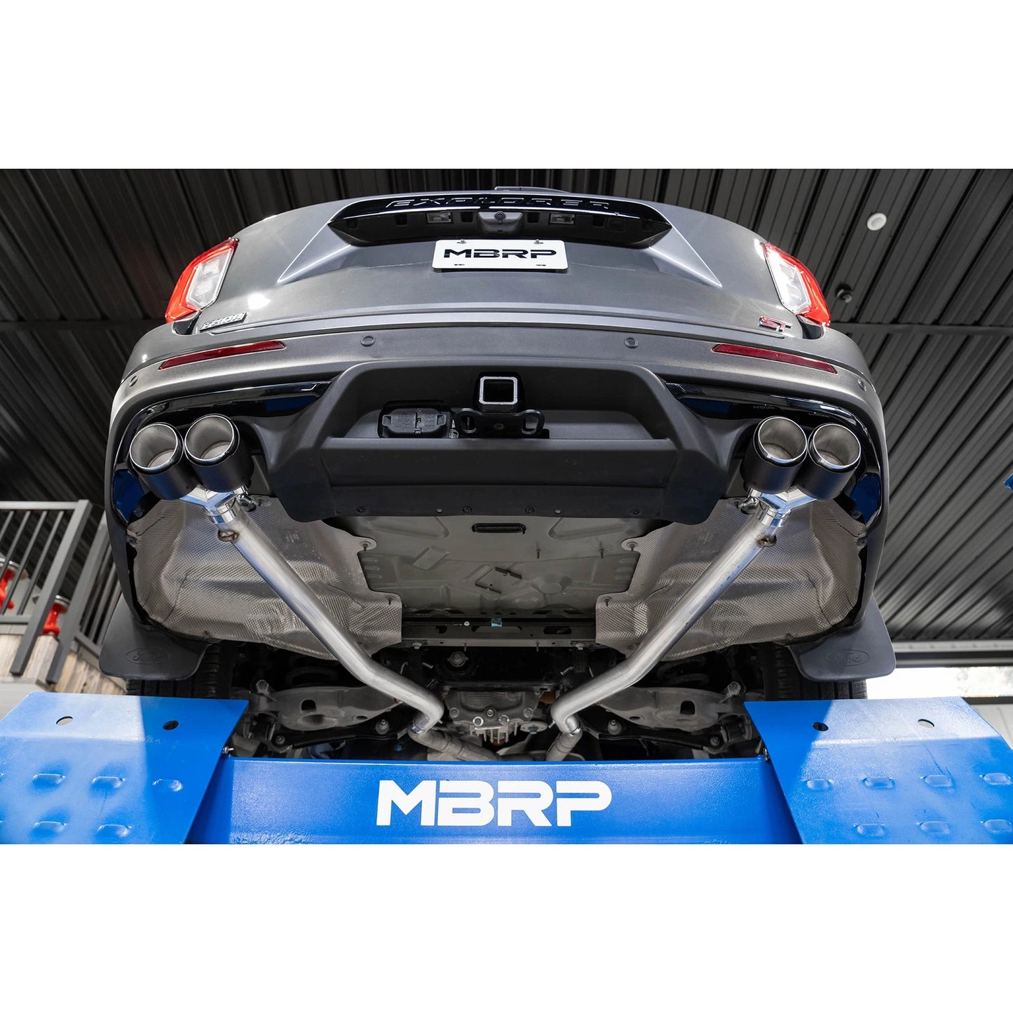 MBRP 20-21 Ford Explorer ST 3.0L EcoBoost Dual Rear Exit Axle Back w/ Quad Carbon Fiber Tips - T304