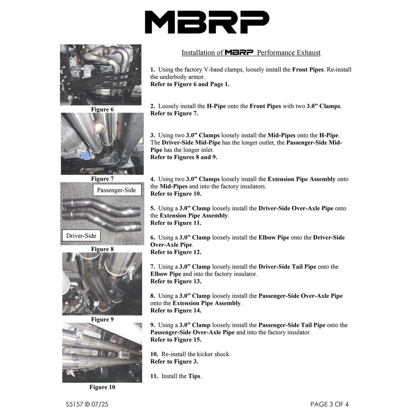 MBRP 2025 RAM RHO 3in Dual Split Rear Cat Back w/ Carbon Fiber Tips - T304