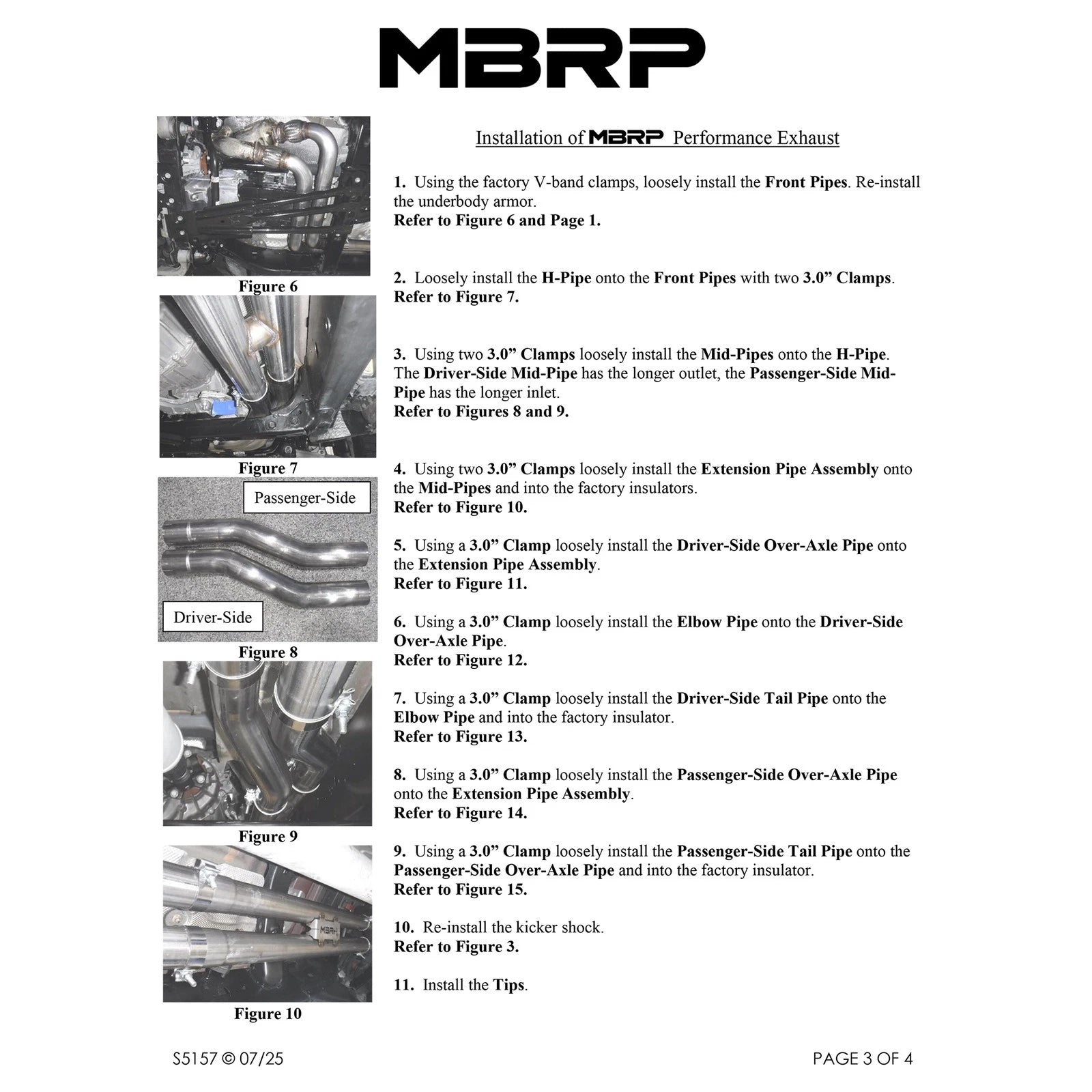 MBRP 2025 RAM RHO 3in Dual Split Rear Cat Back w/ Carbon Fiber Tips - T304