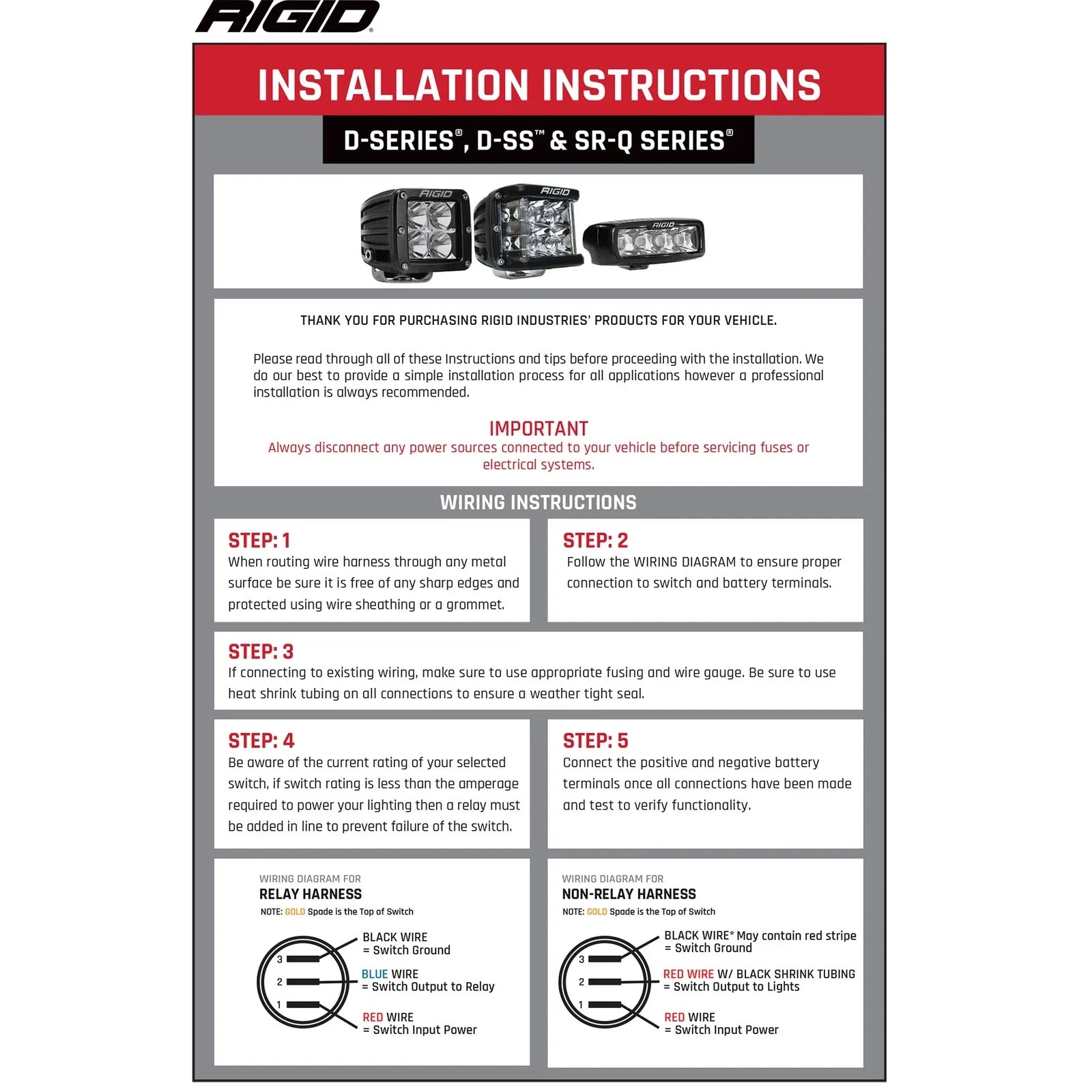 Rigid Industries Dually - Flush Mount - Flood - Set of 2