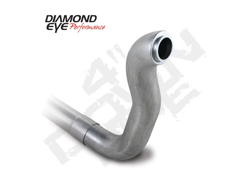Diamond Eye Downpipe 4in AL: 89-93 5.9L DODGE MACHINED EF