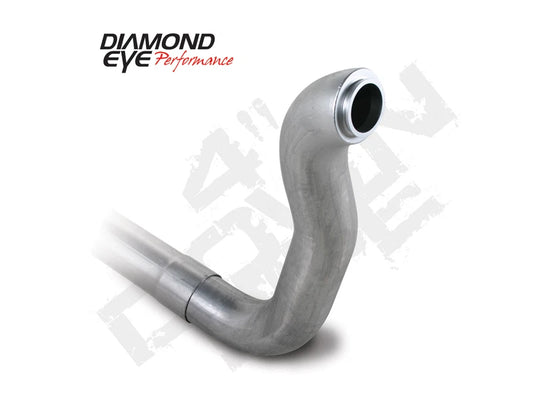 Diamond Eye Downpipe 4in AL: 89-93 5.9L DODGE MACHINED EF