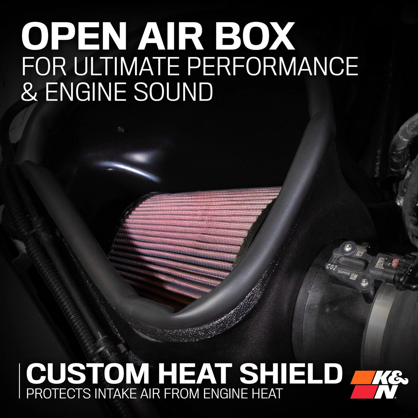 K&N 22-24 Cadillac CT5 6.2L V8 Performance Air Intake System