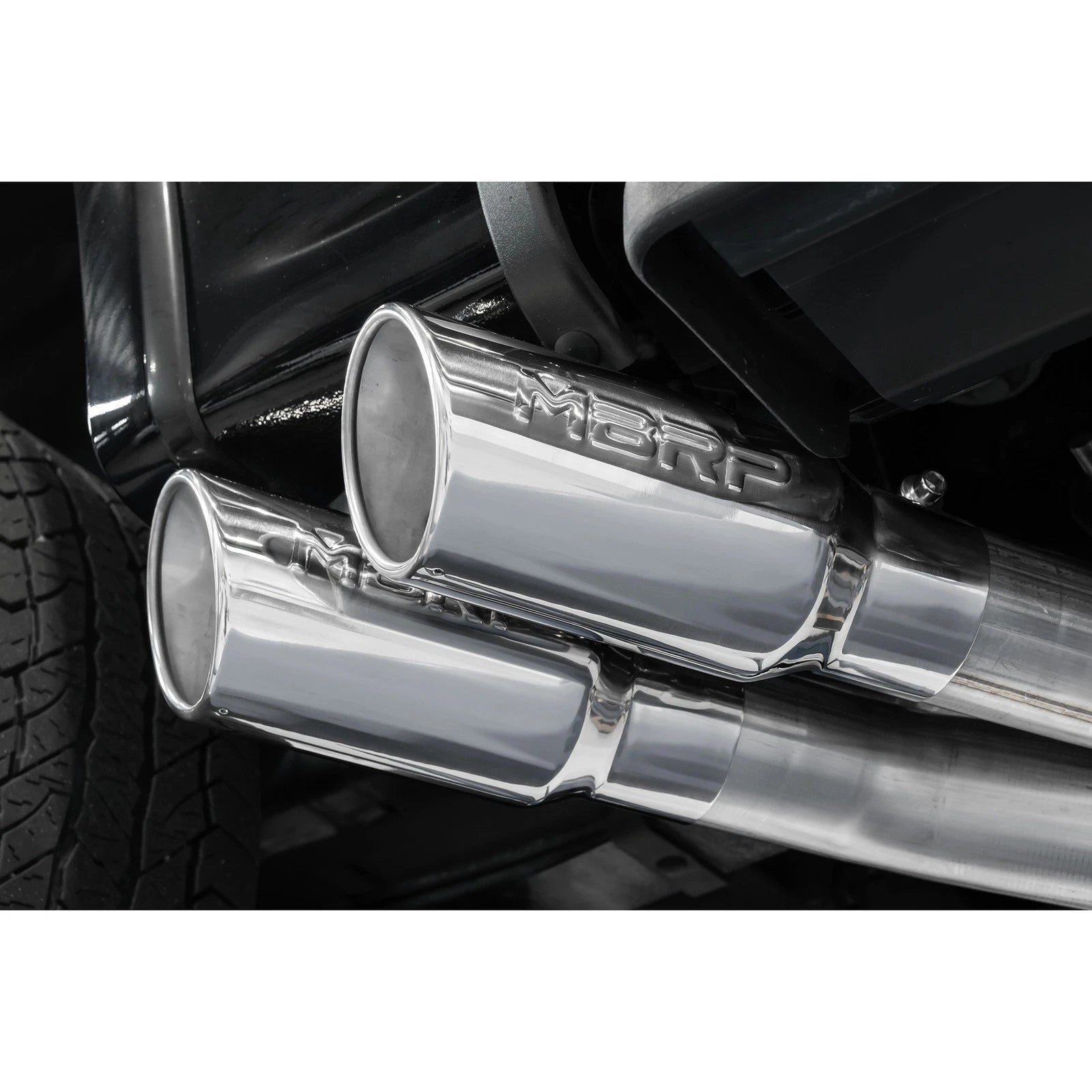 MBRP 15-20 Ford F150 T304 Pre-Axle 4in OD Tips Dual Outlet 3in Cat Back Exhaust