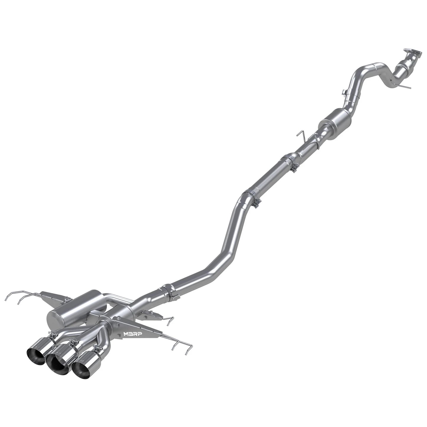 MBRP 17-22 Honda Civic Type R 2.0L T304 Stainless Steel 3.0in Cat-Back w/Triple Center Outlet