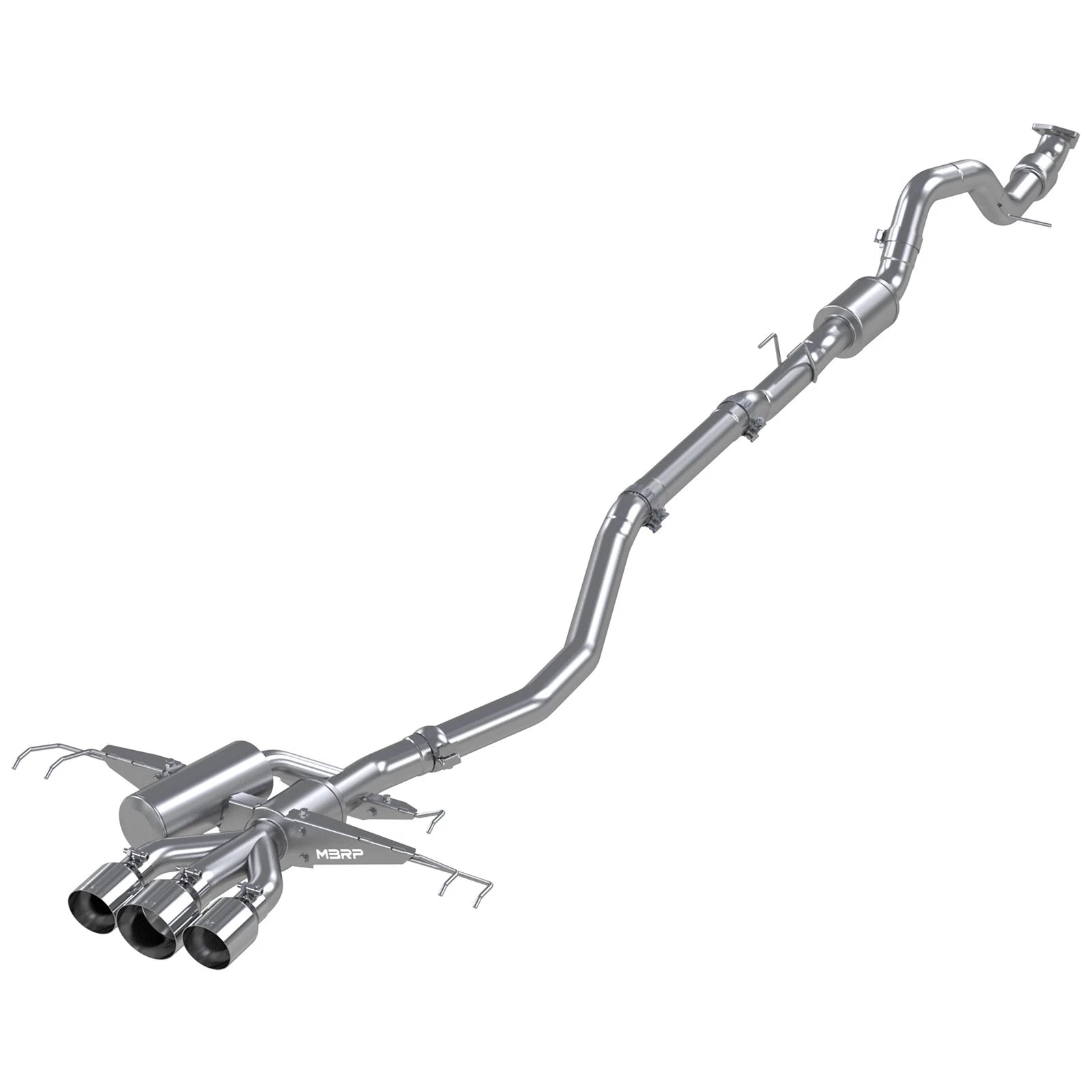 MBRP 17-22 Honda Civic Type R 2.0L T304 Stainless Steel 3.0in Cat-Back w/Triple Center Outlet