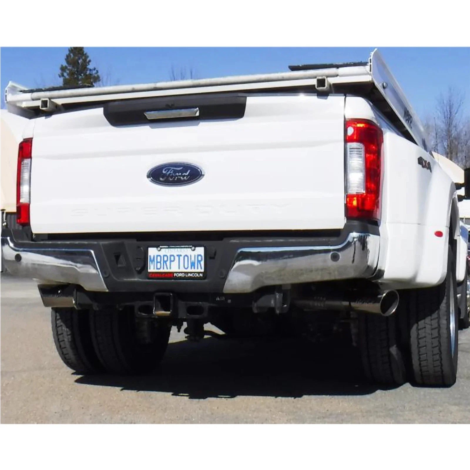MBRP 17-19 Ford F-250/350/450 6.7L 4in Filter Back Cool Duals T409 Exhaust System