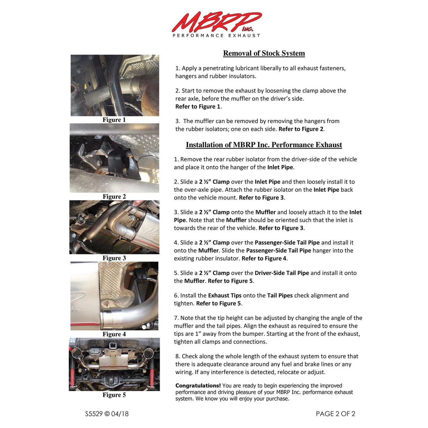 MBRP 2018+ Jeep Wrangler (JL) 3.6L V6 Dual Rear Exit Axle Back T409 Exhaust System