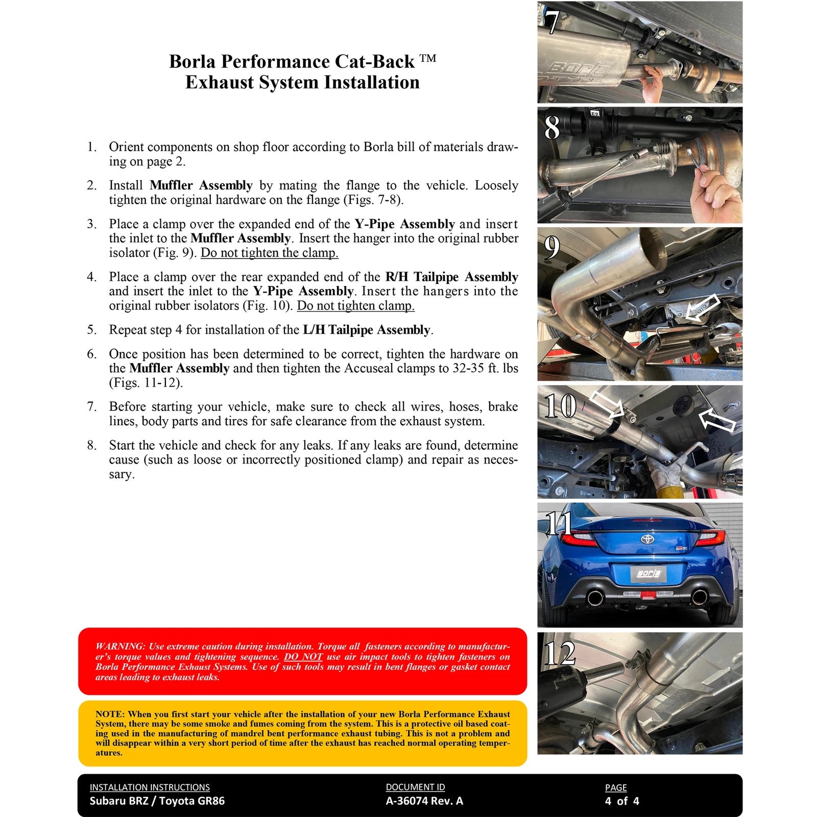 Borla 22-23 Subaru BRZ/Toyota GR86 2.4L RWD AT/MT ATAK Catback Exhaust - Black Chrome Tips