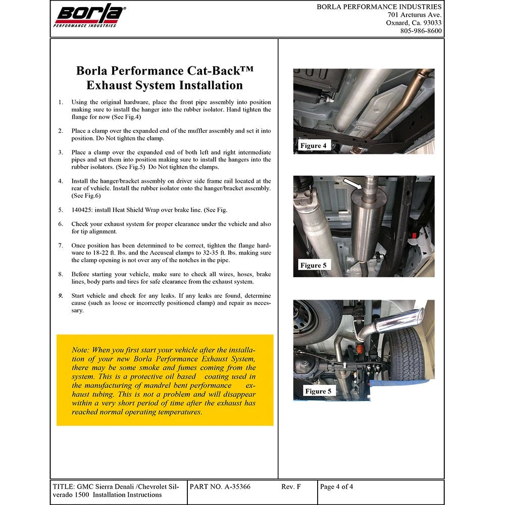 Borla 09-13 Chevrolet Silverado/GMC Sierra 1500 4.8L/5.3L/6.0L Side Exit Catback Exhaust