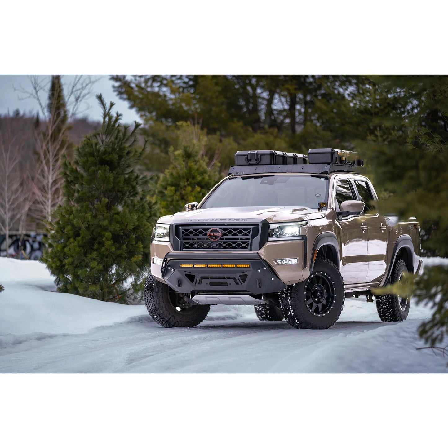 MBRP 22-23 Nissan Frontier 3.8L 3in Tip 3in Cat Back Single Side Exit Street Profile - Aluminized