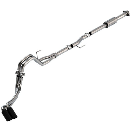 Borla F-150 2021 2.7L/3.5L 4dr CC SB EC STB Lari/King R/Plinum/LTD 3/2.25 DSE CB AK BLK CHR Tips