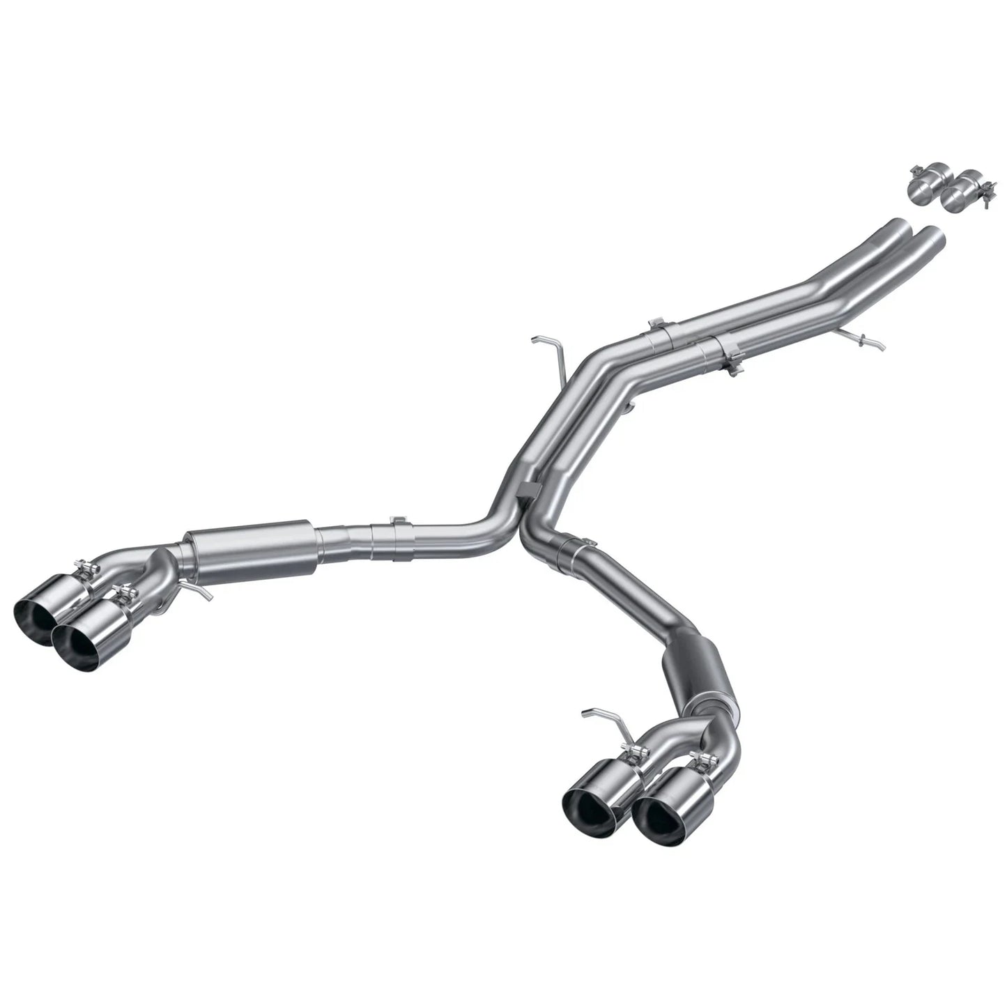 MBRP 18-21 Audi S5 Coupe/S4 Sedan T304 SS 2.5in Cat-Back Quad Rear Exit Exhaust - SS Tips