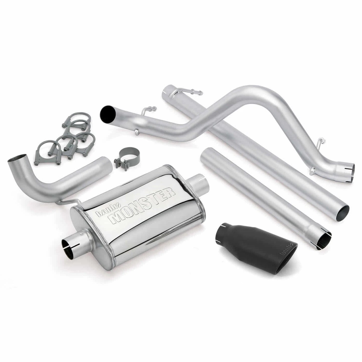 Banks Power 07-11 Jeep 3.8L Wrangler Unlimited - 4dr Monster Exh Sys - SS Single Exh w/ Black Tip