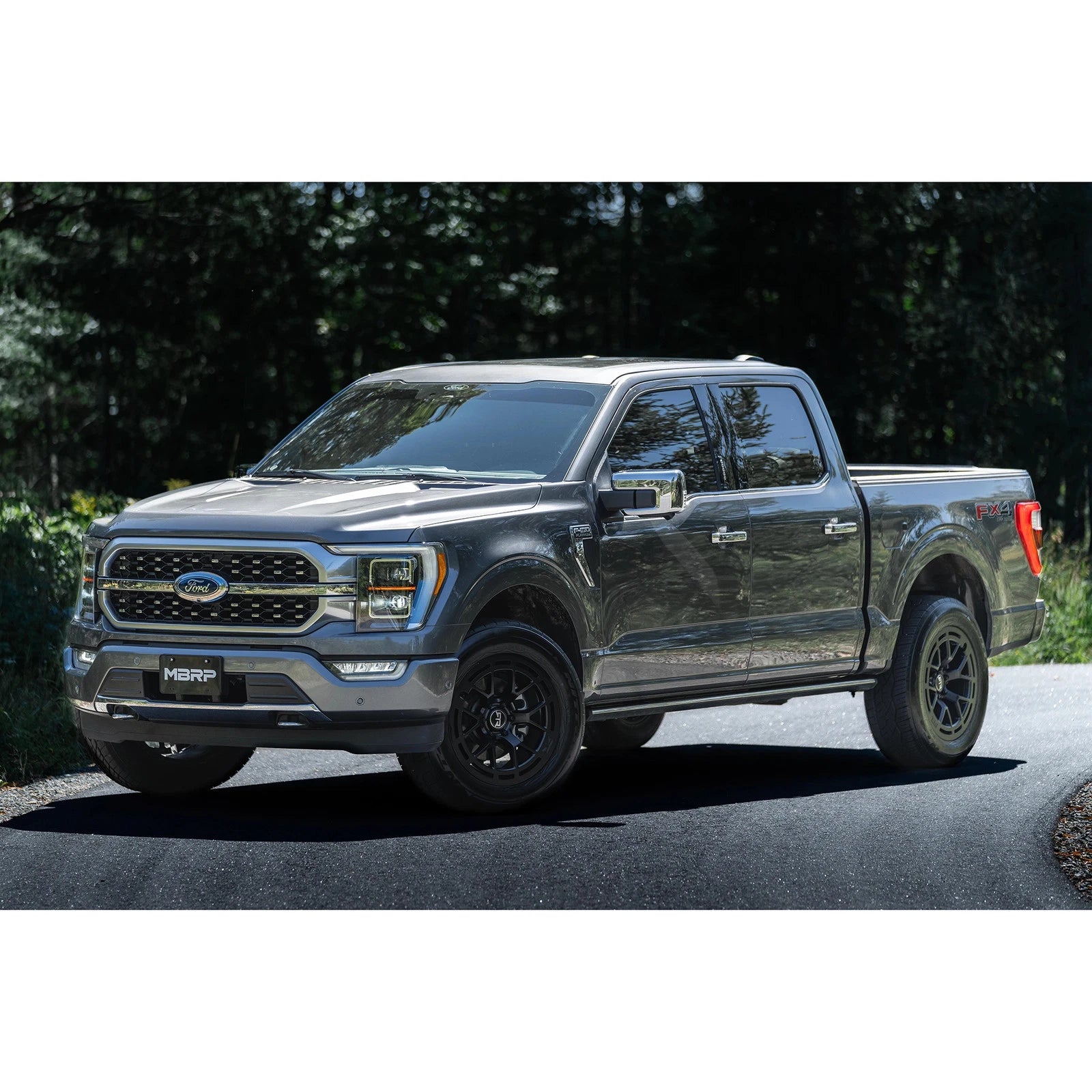MBRP 2021+ Ford F150 Aluminized Dual Pre-Axle (Street Profile) 2.5in OD Tips 3in Cat Back Exhaust
