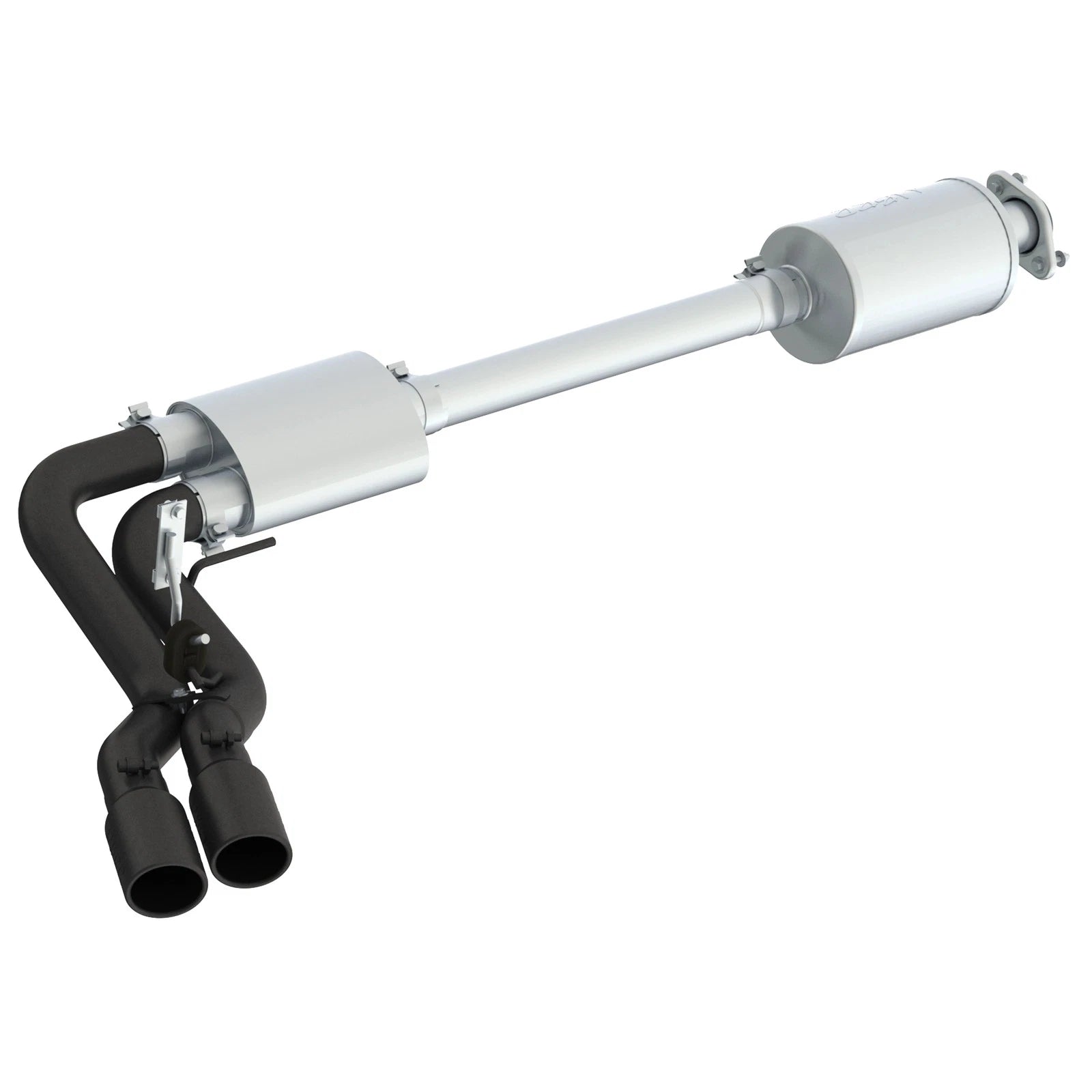 MBRP 15-20 Ford F150 Pre-Axle 4in OD Tips Dual Outlet 3in Black Coated Cat Back Exhaust