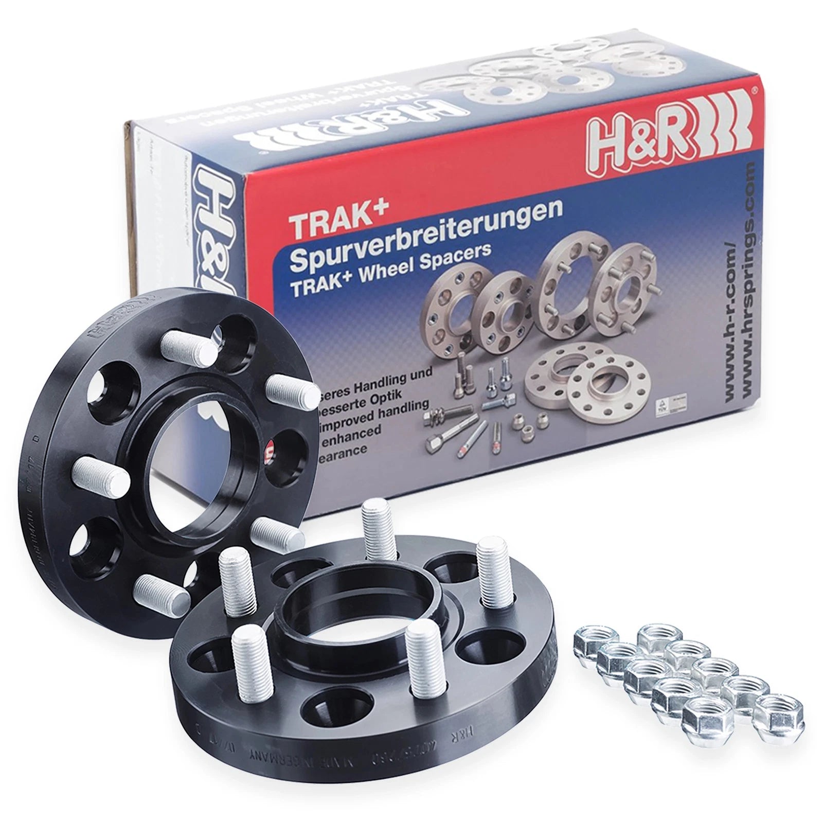 H&R Trak+ 20mm DRM Wheel Adaptor Bolt 5/120 Center Bore 67 Stud Thread 14x1.5 - Black