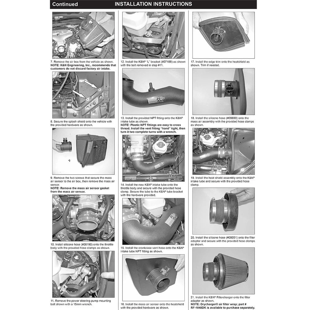 K&N 04 Cadillac CTS V6-3.6L DOHC Performance Intake Kit