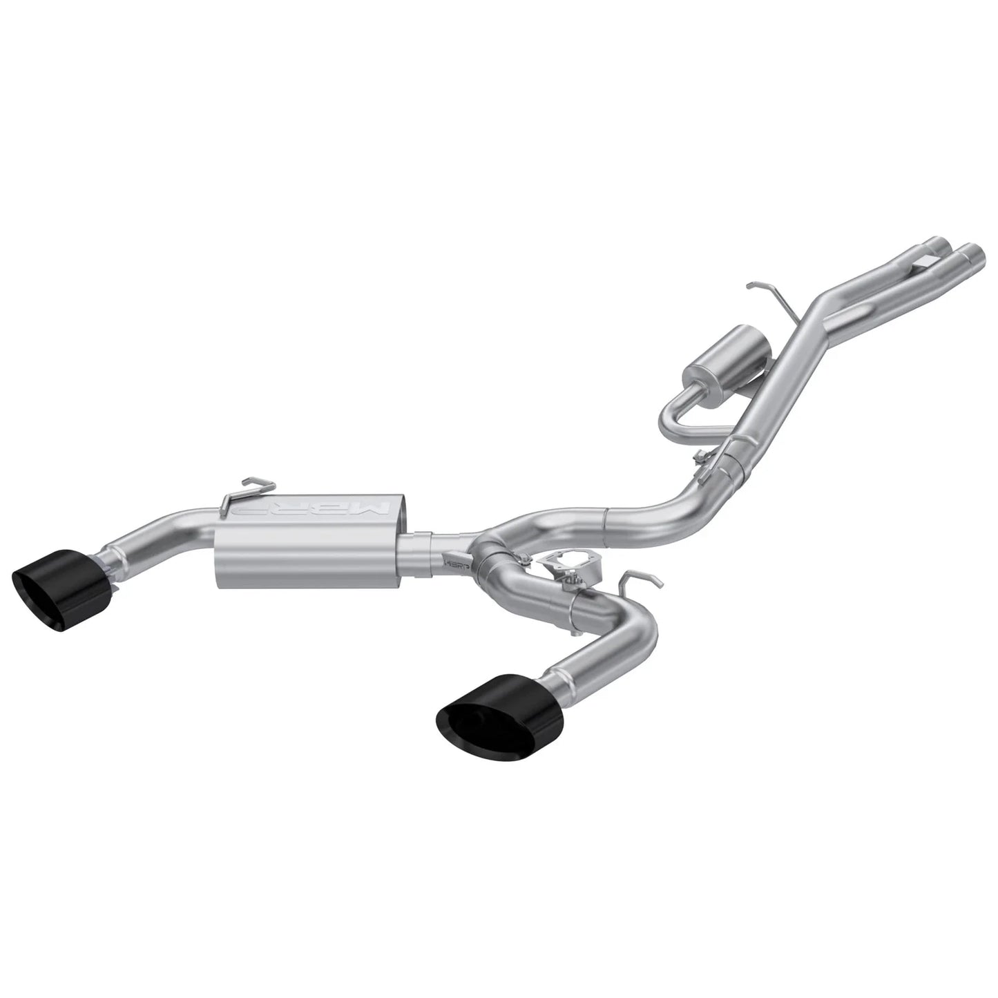 MBRP 17-20 Audi RS3 2.5T T304 SS 3in Cat-Back Dual Split Rear w/ Oval Black Chrome Tips