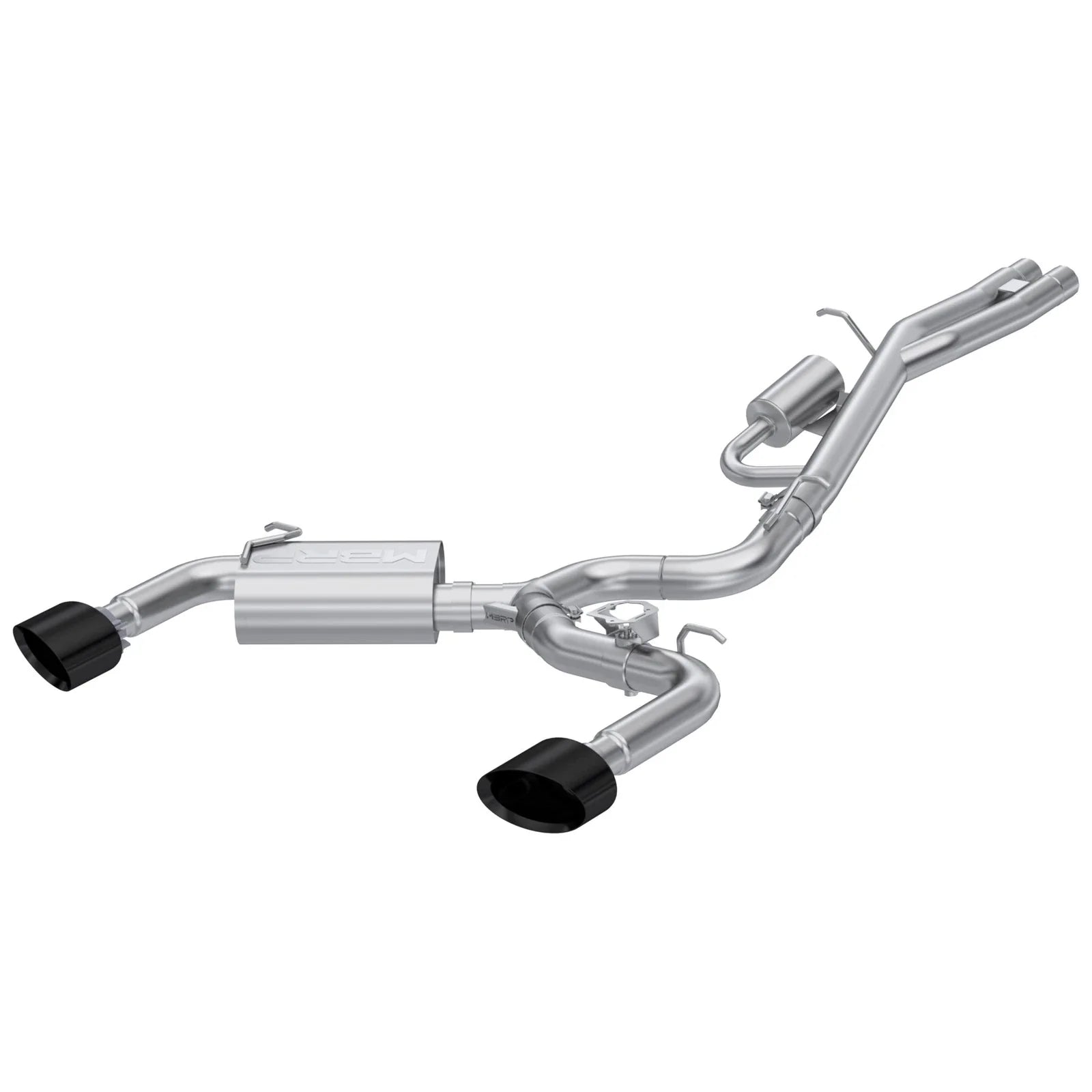 MBRP 17-20 Audi RS3 2.5T T304 SS 3in Cat-Back Dual Split Rear w/ Oval Black Chrome Tips