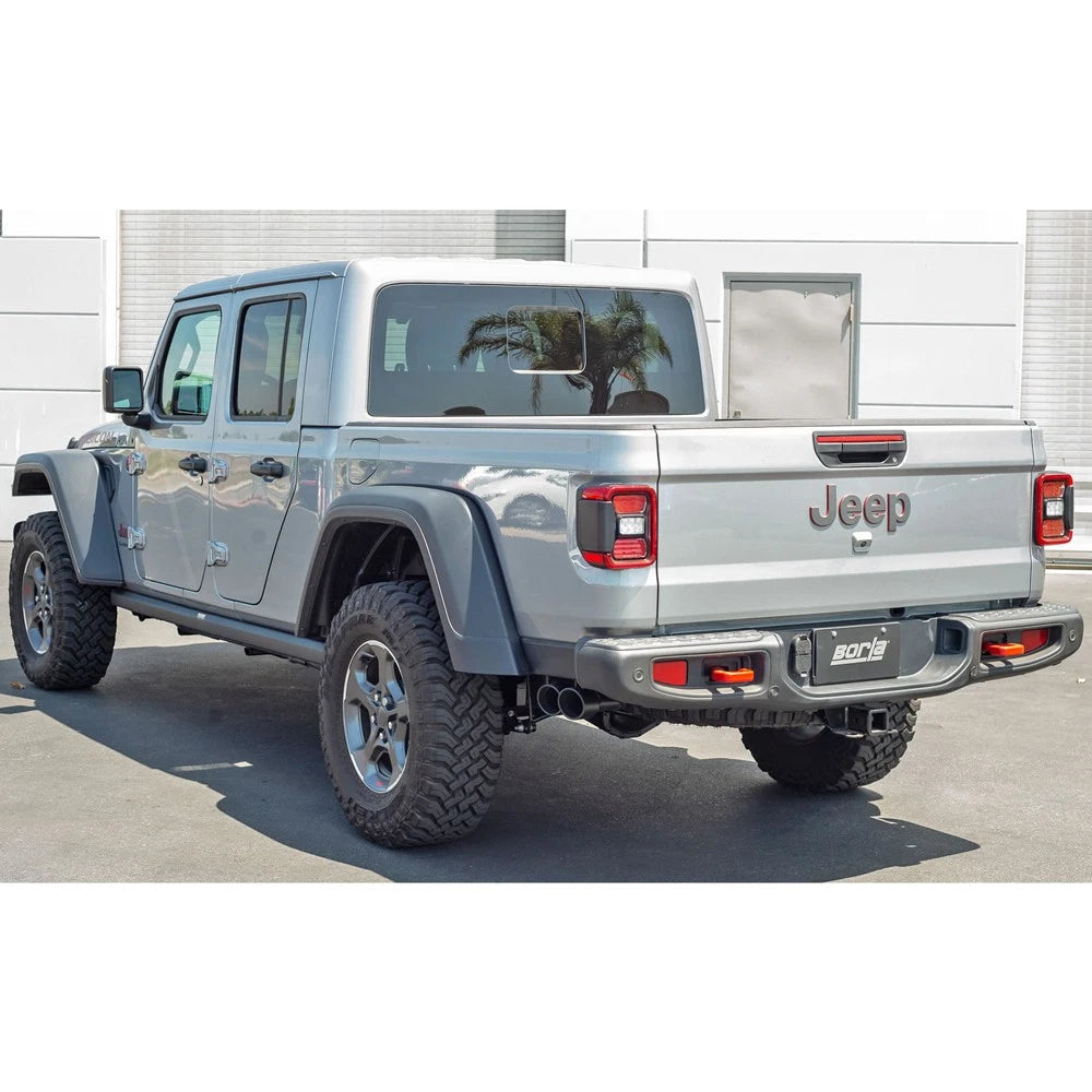 Borla 2020 Jeep Gladiator JT 3.6L V6 AT/MT AWD 2.75-2in Touring Catback Ceramic Blk Tailpipe & Tips