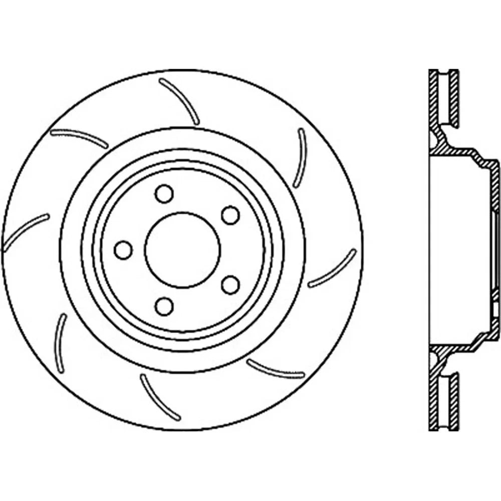 StopTech SportStop 06-09 Chrysler SRT-8 Rear Left Drilled & Slotted Rotor