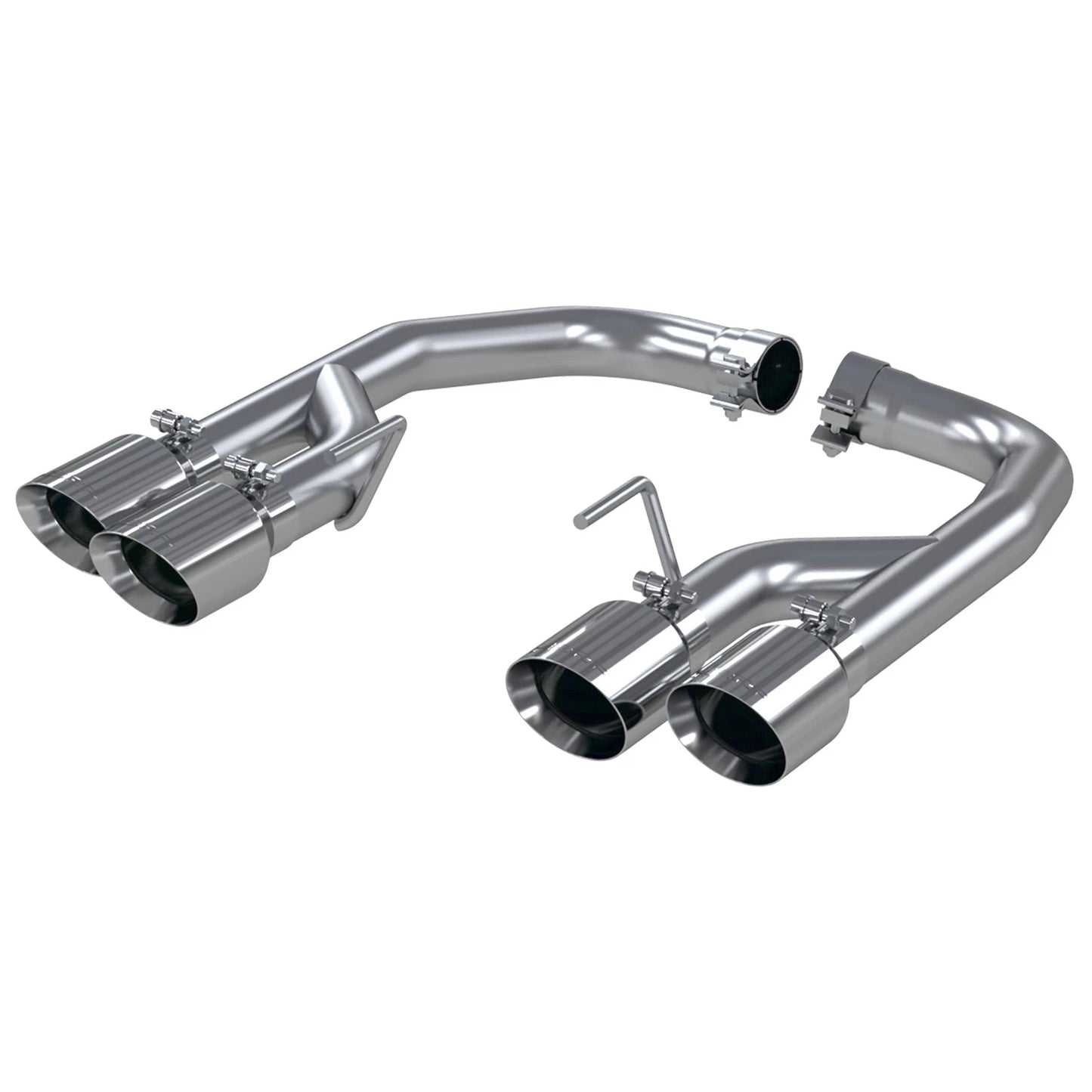 MBRP 18-20 Ford Mustang GT 2.5in T304 Non Active Dual Axle Back Exhaust System - 4in Dual Wall Tips